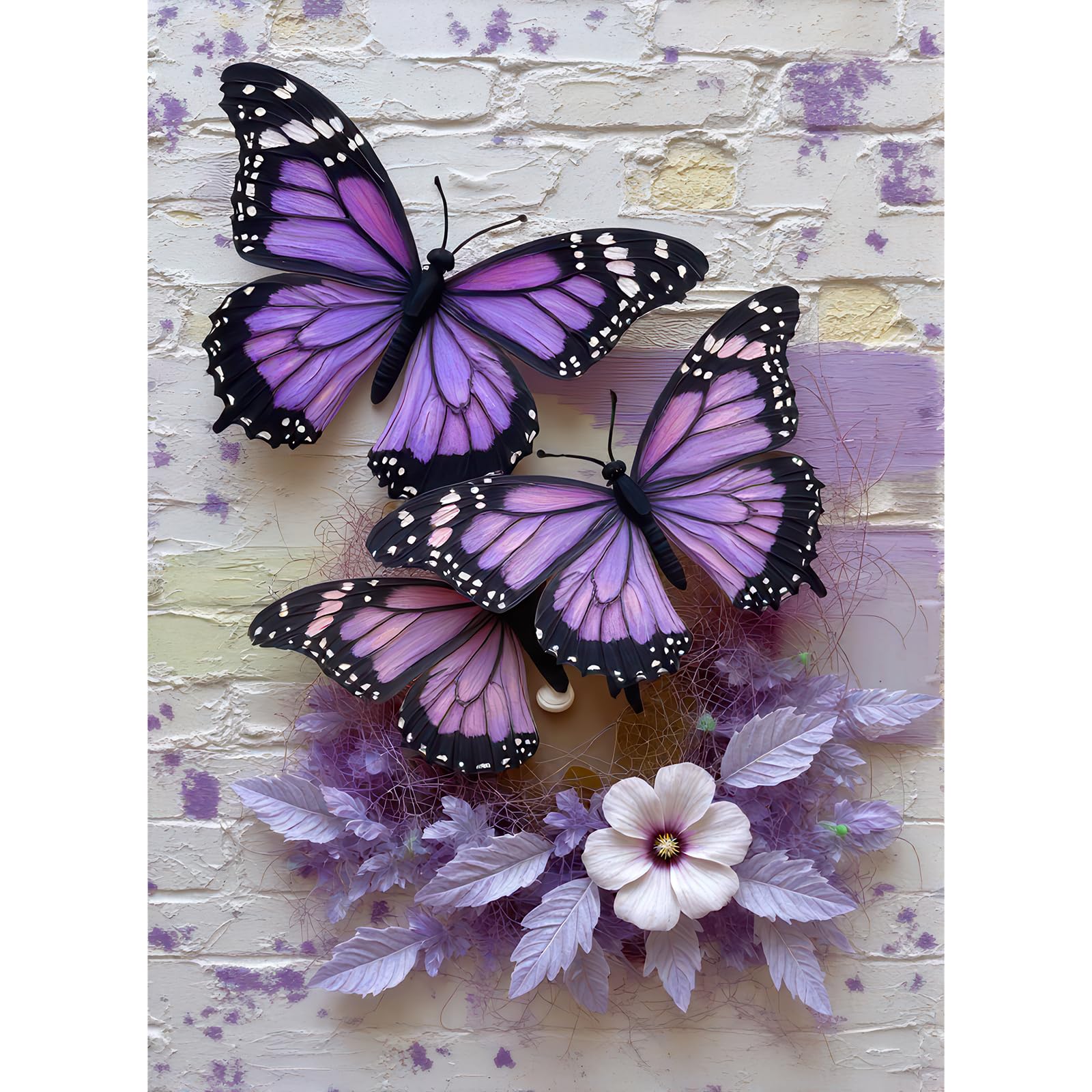 500 Piece Puzzles for Adults, Jigsaw Puzzles 500 Pieces for Adults, Purple Butterflies & Floral Wreath Puzzle, Premium Cardboard 500 Piece Puzzle, Artistic Wall Decor Puzzle Gift (Purple Butterfly) — image 1