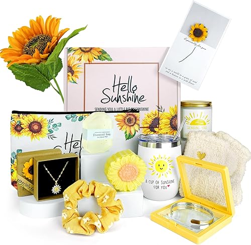 Regalos de girasol para mujeres, regalos de cumpleaños para mujeres, cesta de regalos de recuperación pronto, paquete de cuidado, regalos de disponible en Yaxa Colombia