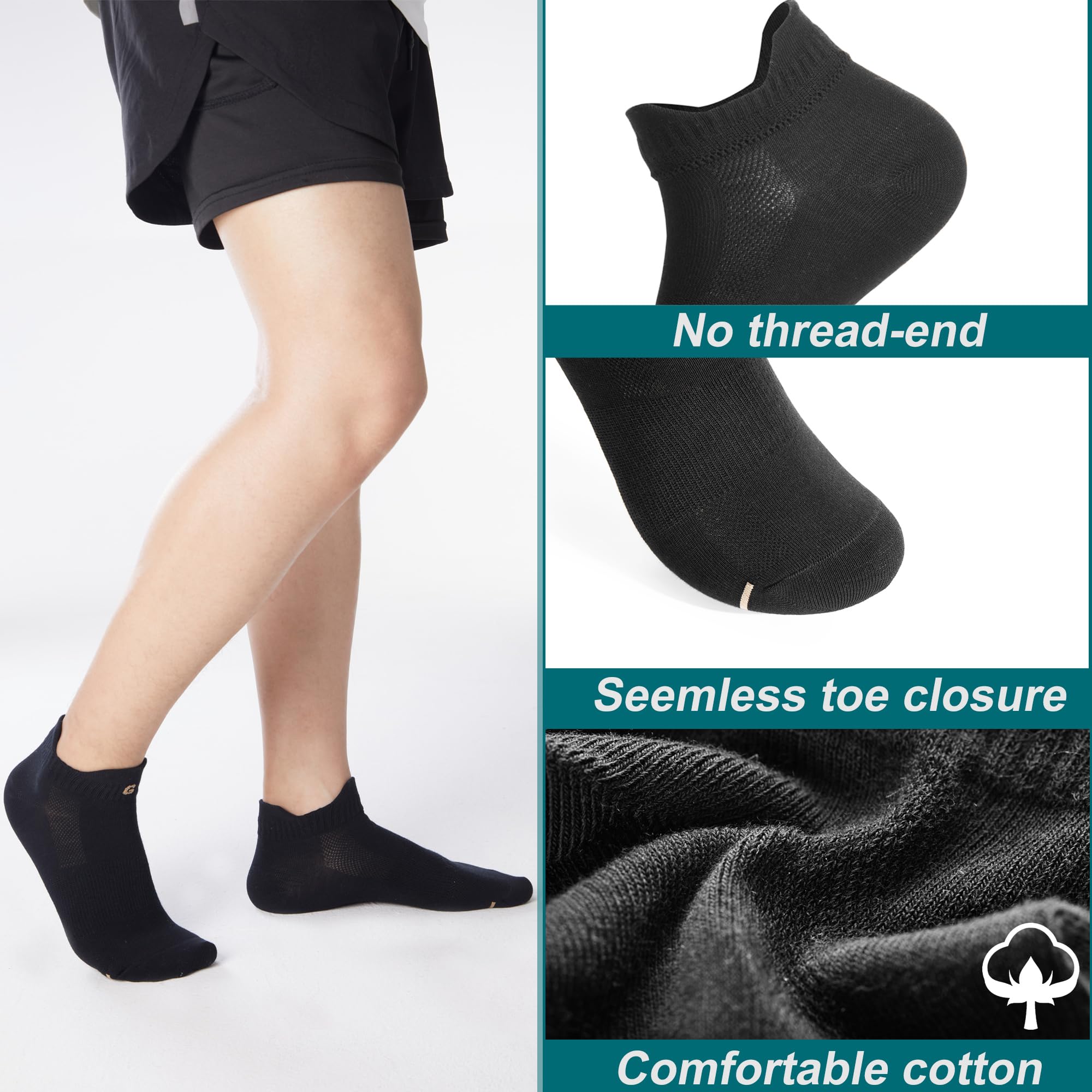 Calzino alla caviglia Uomo Donna Calzini sportivi a taglio basso Calzino da corsa no-show Calzino quotidiano deodorante traspirante