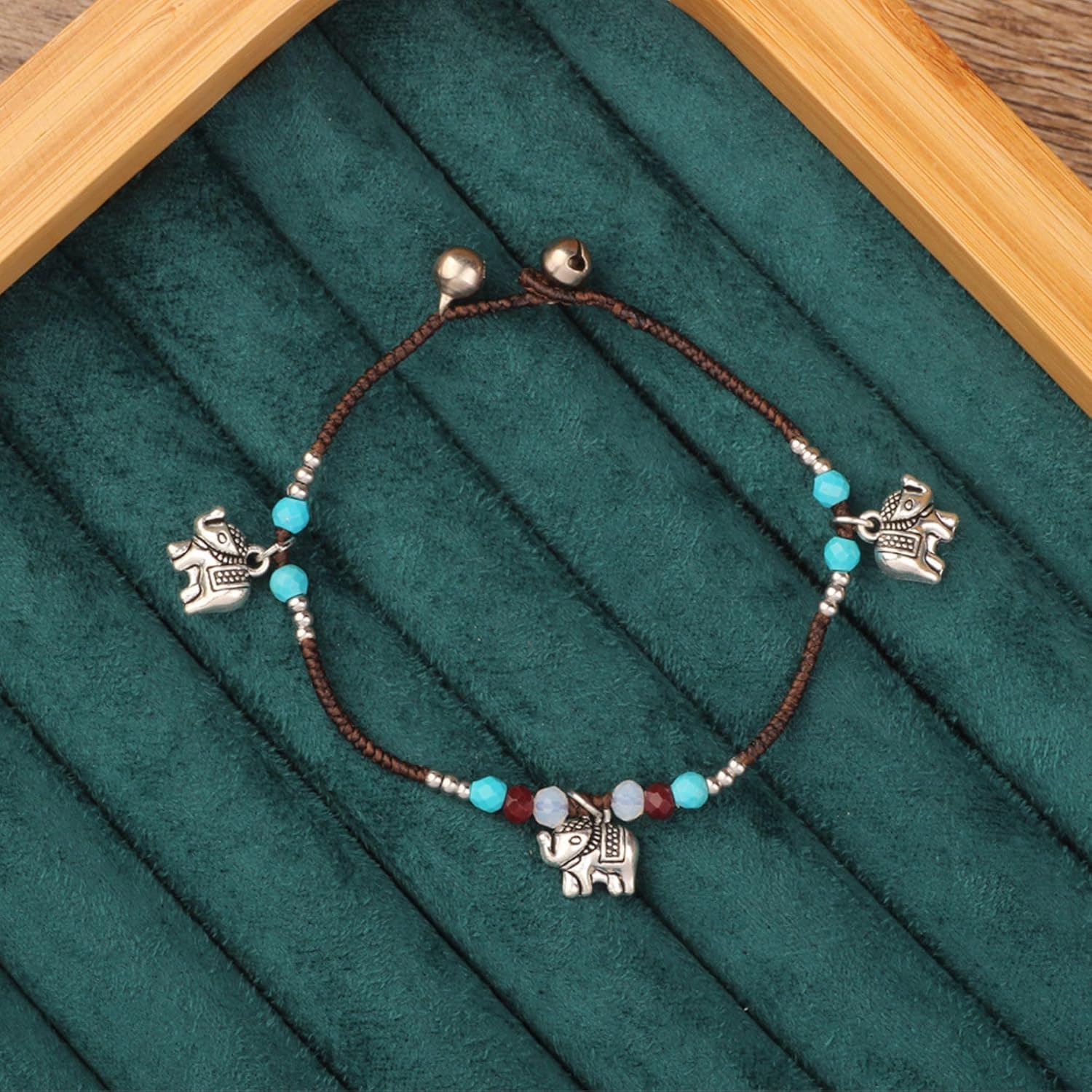 Feng Shui Luck Charms Bracelet,Adjustable Tibetan Buddhist Bracelet with 2 bells Anxiety Bracelet, Good Luck Natural Stone Beaded Bracelets for Women - Image 4