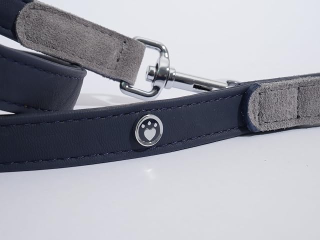 Foto 3 de 4 de Rosewood Correa para Perro de Piel de Lujo, 40 x 3/4 Pulgadas, Tacto Suave Azul Marino