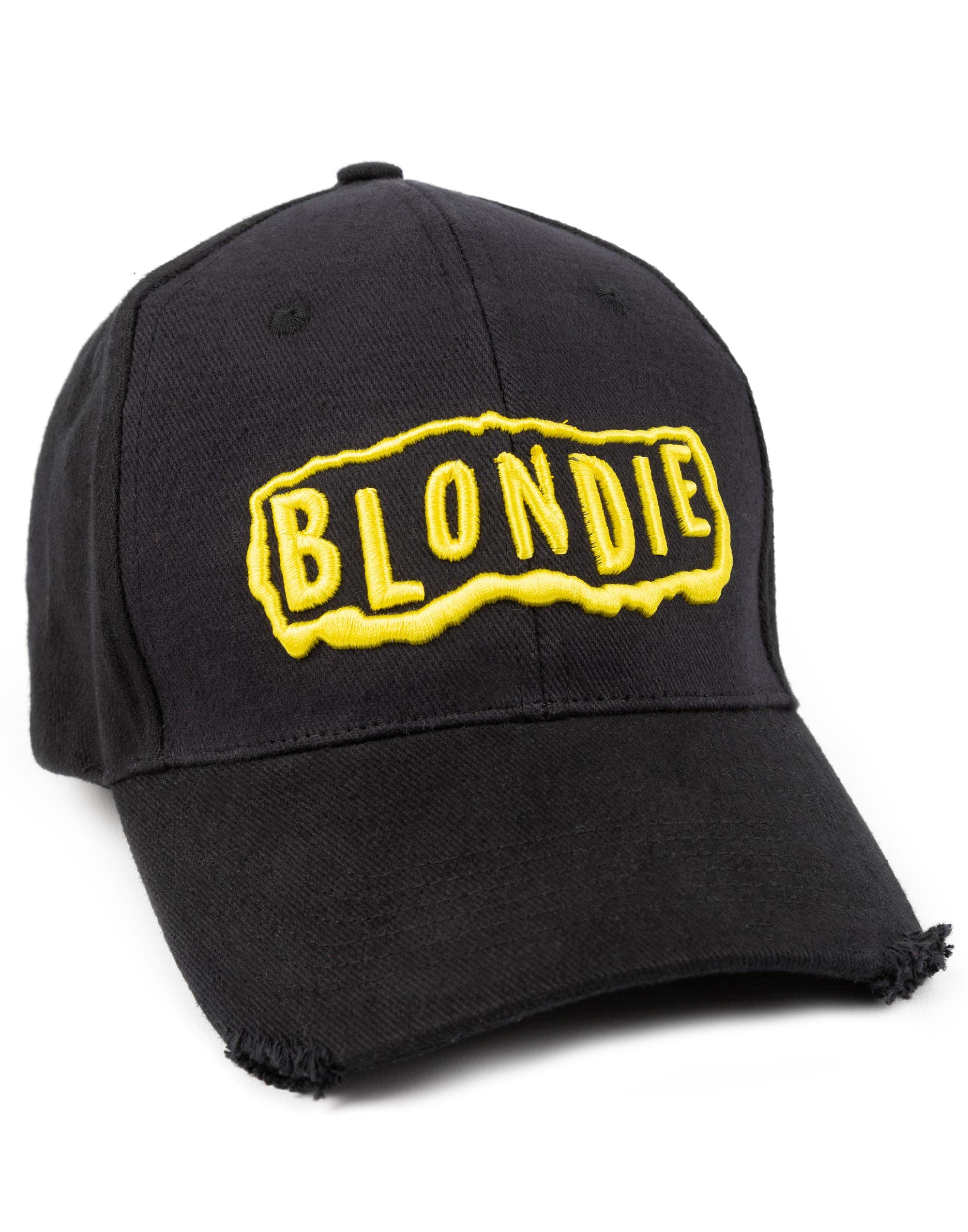 Blondie Cap Unisex Adults and Teens | Men Women Yellow Logo One Size Black Snapback Hat | Vintage Raw Peak Style | Music Merchandise One Size