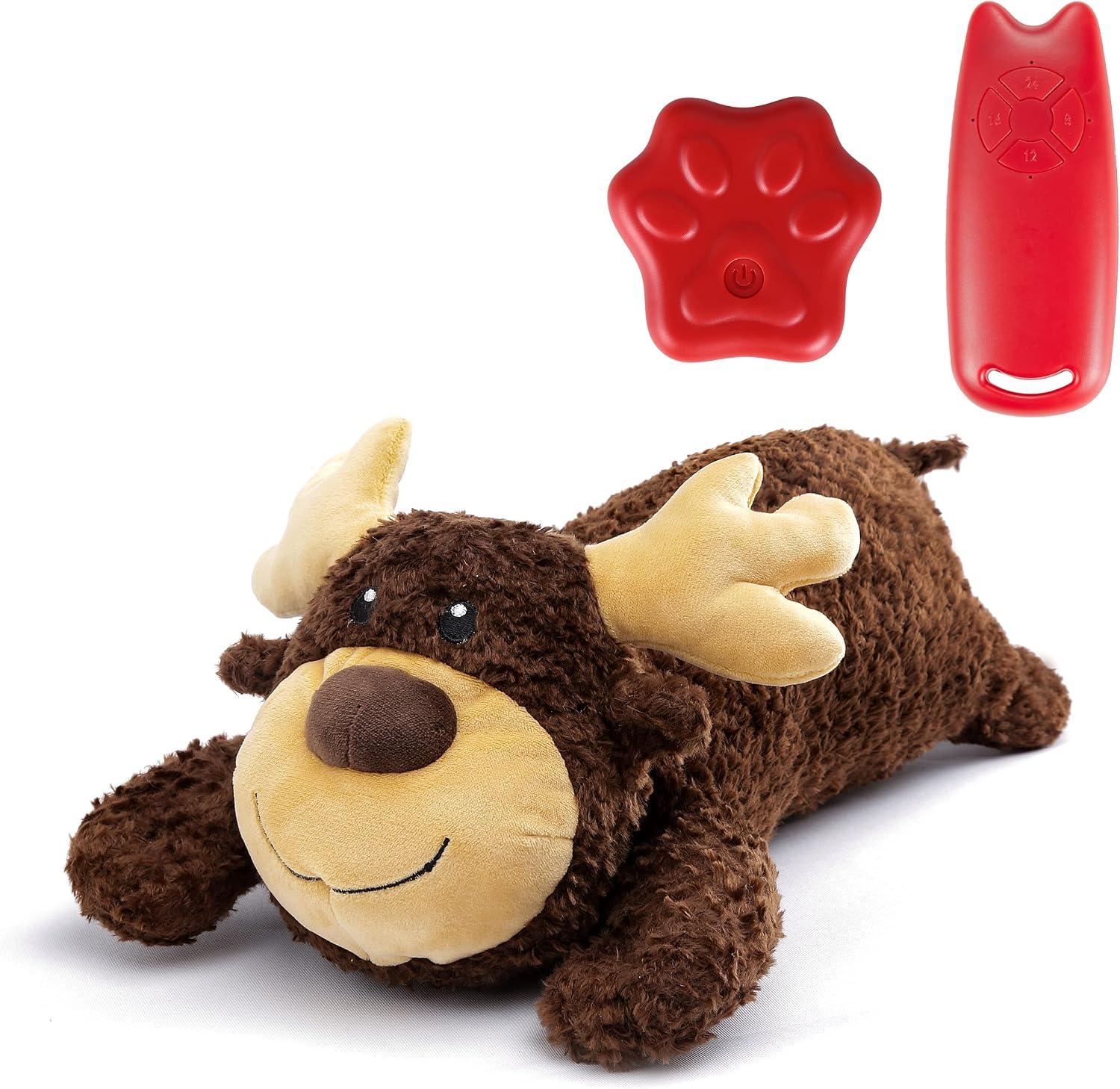 Puppy Behavioral Training Aid Toy for Anxiety Relief, Heartbeat Dog Toy with Remote Timing for Dogs Cats, Newborn Puppies Sleep Aid Separation Anxiety