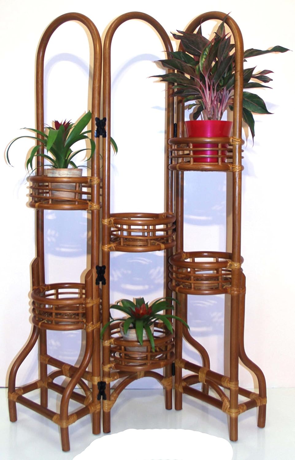Handmade Natural Rattan Wicker Plant Flower Stand Natural