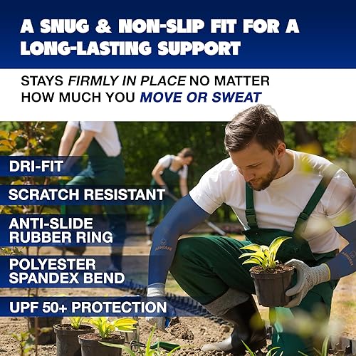 Miniatura 6 de ARMORAY - Mangas de brazo para hombres o mujeres para cubrir tatuajes de enfriamiento, para practicar deportes, básquetbol, golf, fútbol