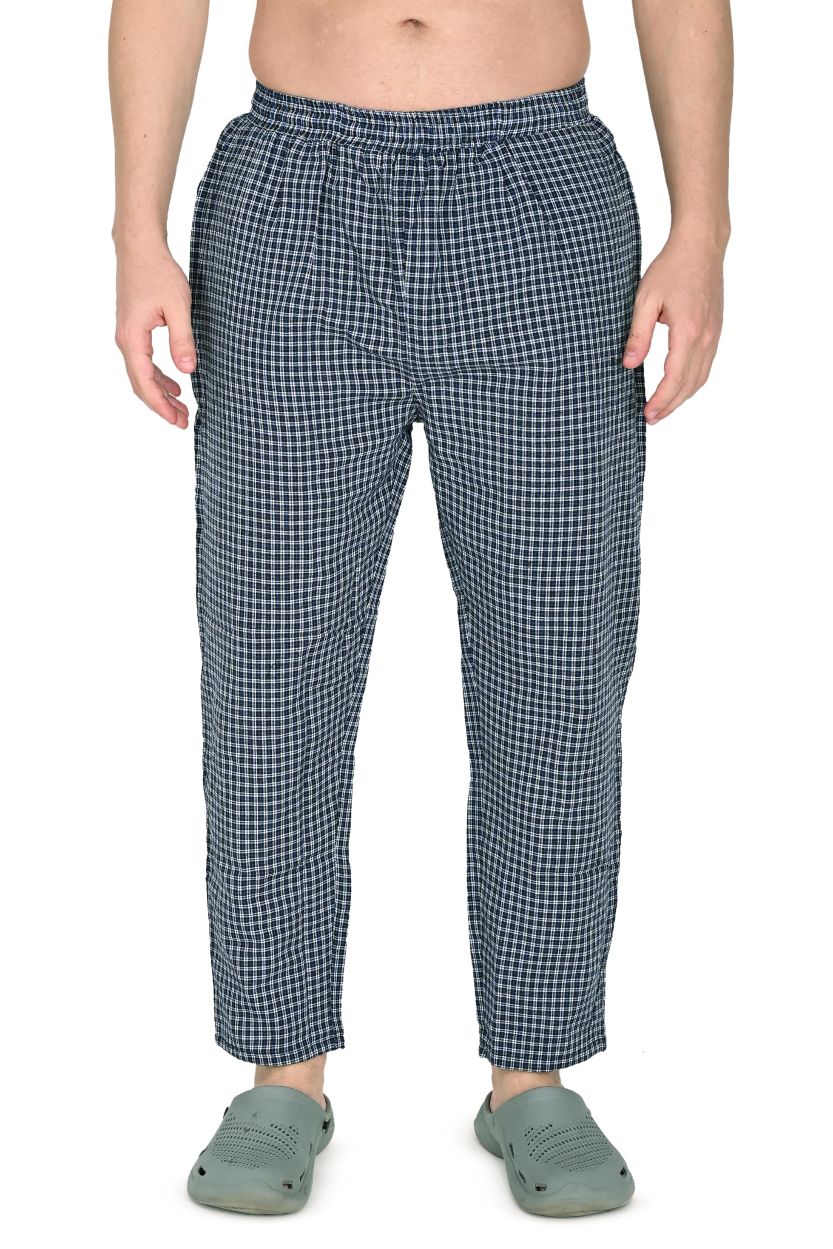 truness Men's Regular Fit Cotton Blend Pyjama with Dual Pockets, Breathable Waistband, Plus Size S to 6XL, Casual Style gym workout (IN, Alpha, 6XL, Plus, Plus Size, BLUE)-picture-20