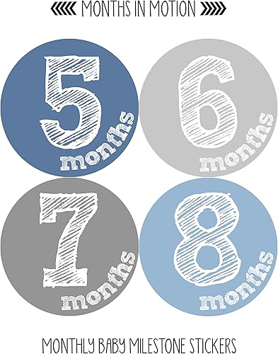 Miniatura 5 de Calcomanías mensuales para bebé, calcomanías de hitos para bebé, calcomanías para niño recién nacido, calcomanías de mes para bebé, calcomanías para