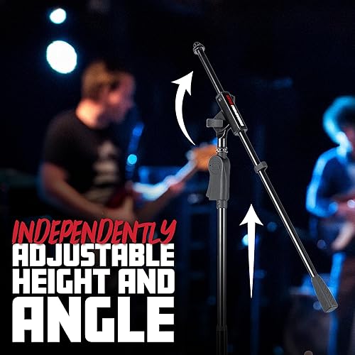 Miniatura 3 de Gator Frameworks Soporte de micrófono de trípode de lujo con ajuste de altura de embrague y brazo de pluma de sección única (GFW-MIC-2110)