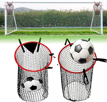 PodiuMax Top Bins Soccer Target Goal, Easy to Attach and Detach to The Goal, Set of 2, for Shooting Accuracy Training