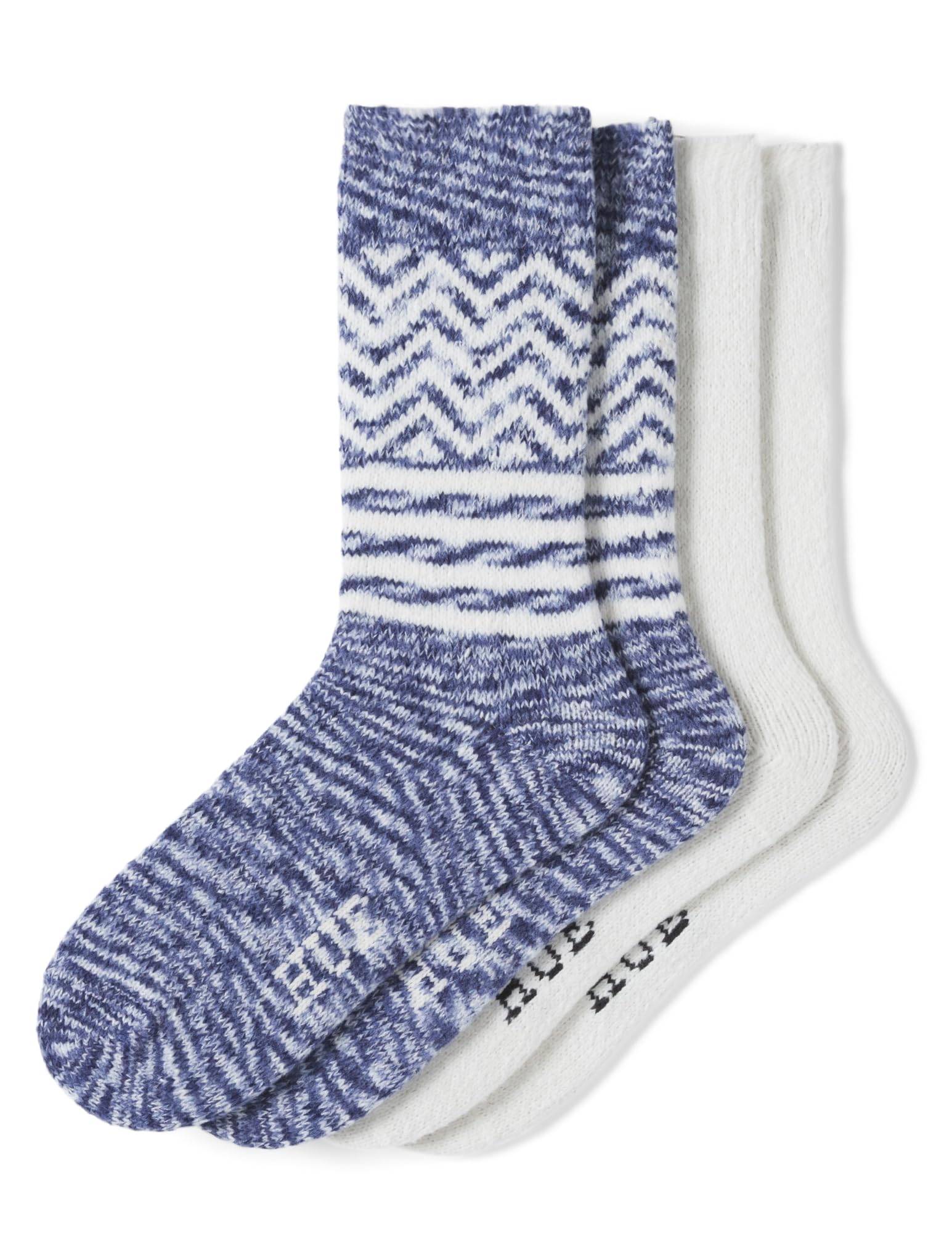 HUE Women's Crew Length Boot Socks, 2 Pair Pack