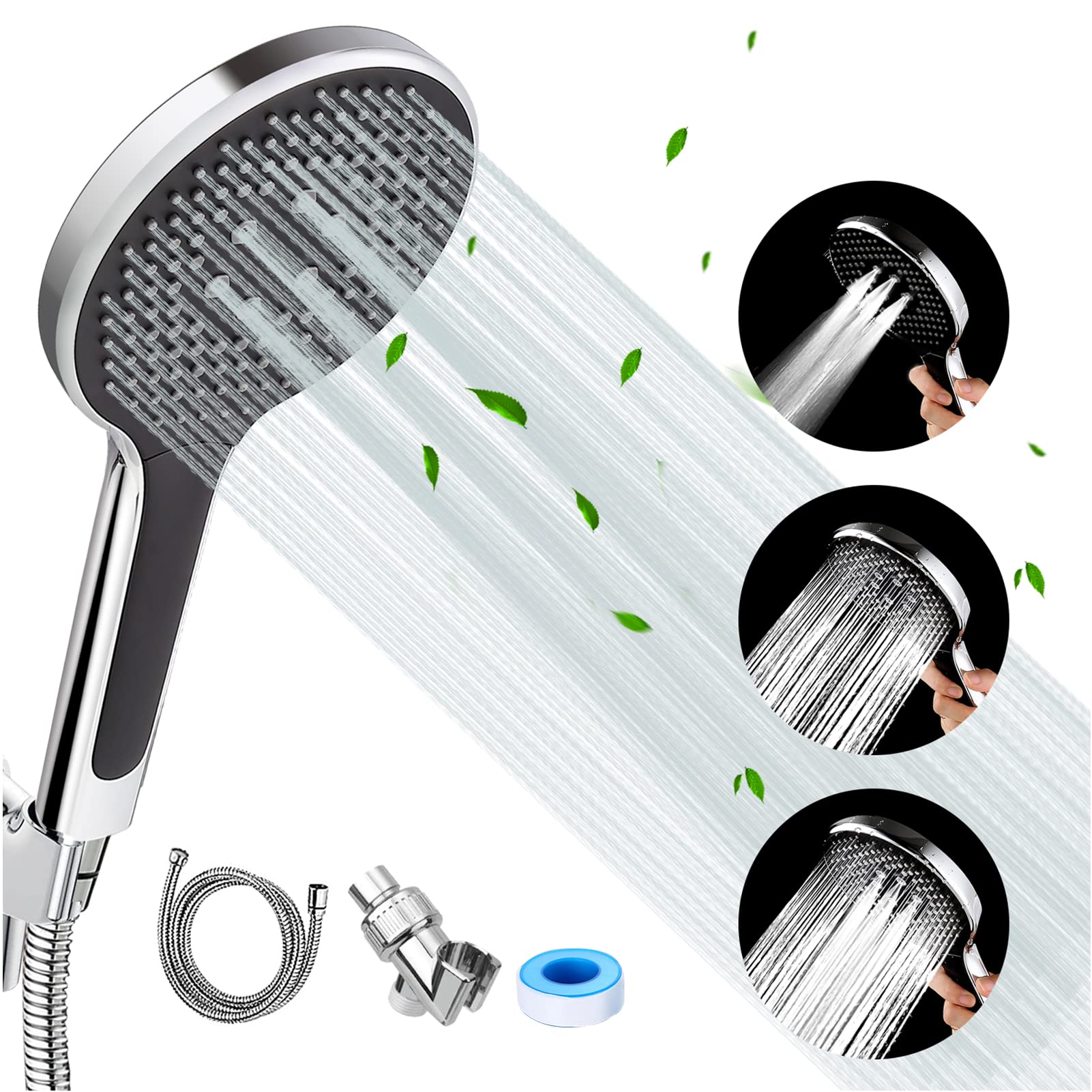 High Pressure Shower Head With HandheldBeauty Angelbella 3 Mode Spray
