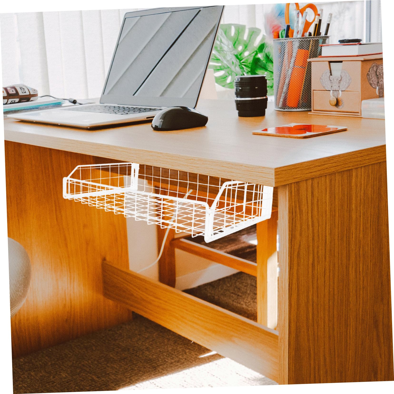 IMIKEYA Organisateur de Câbles sous Bureau Rack de Gestion des Câbles Grand Format Plastique Blanc Léger Résistant Bureau Maison Salle Informatique Rangement sans Perçage à Suspendre