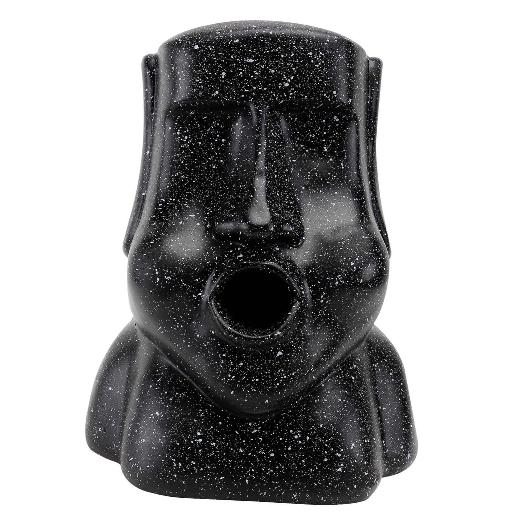 Porta Fazzoletti in Resina Nera Creativo a Forma di Moai di Custodia per Fazzoletti da Tavolo per Casa e Ufficio