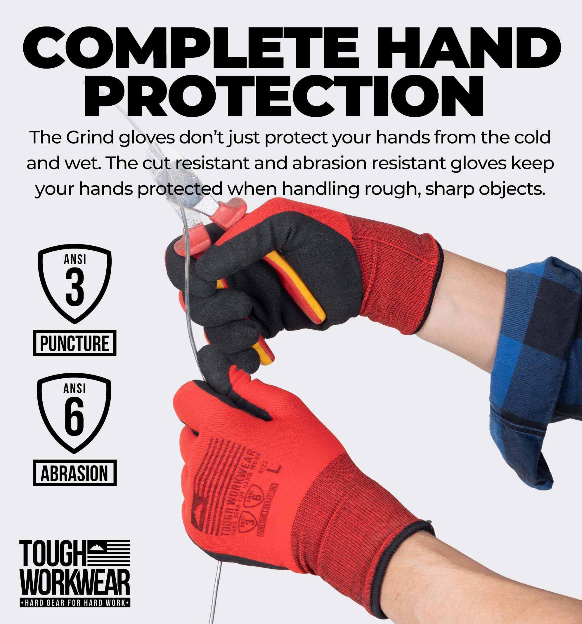 Tough Workwear Guantes de trabajo de invierno para hombre y mujer - Guantes de trabajo en clima frío - Guantes de trabajo de invierno forrados con forro polar