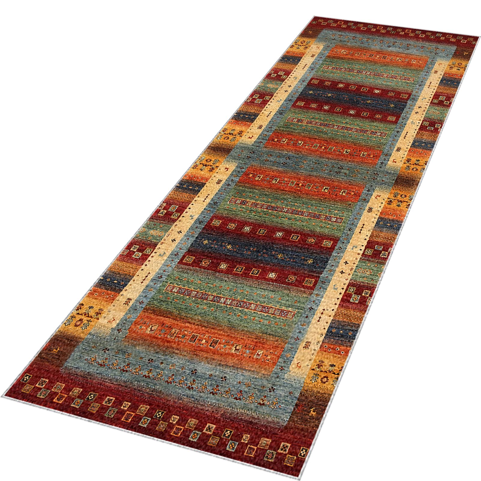 Carpet Runner Rugs for Hallway Non Slip Hall Runner Machine Washable Kitchen Laundry Room Long Area Rug Door Mat Runner for Hallway Entryway Kitchen Stair Bedroom Living Room Floor Rugs 50 x 80 cm