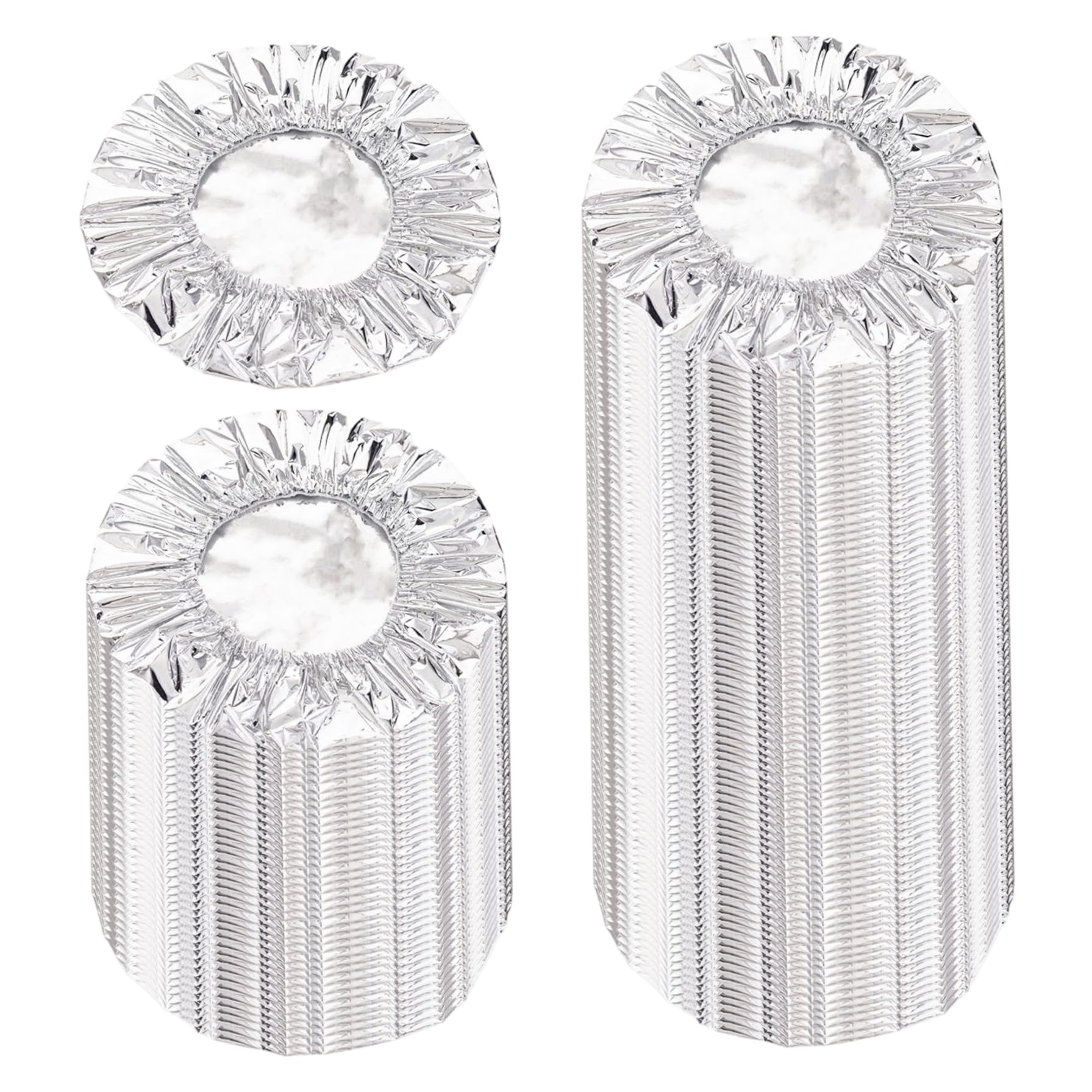 Elastic Bowl Covers, 100Pcs Repeatable Insulation Aluminium Foil Food Coves Elastic Bowl Covers for Kitchen