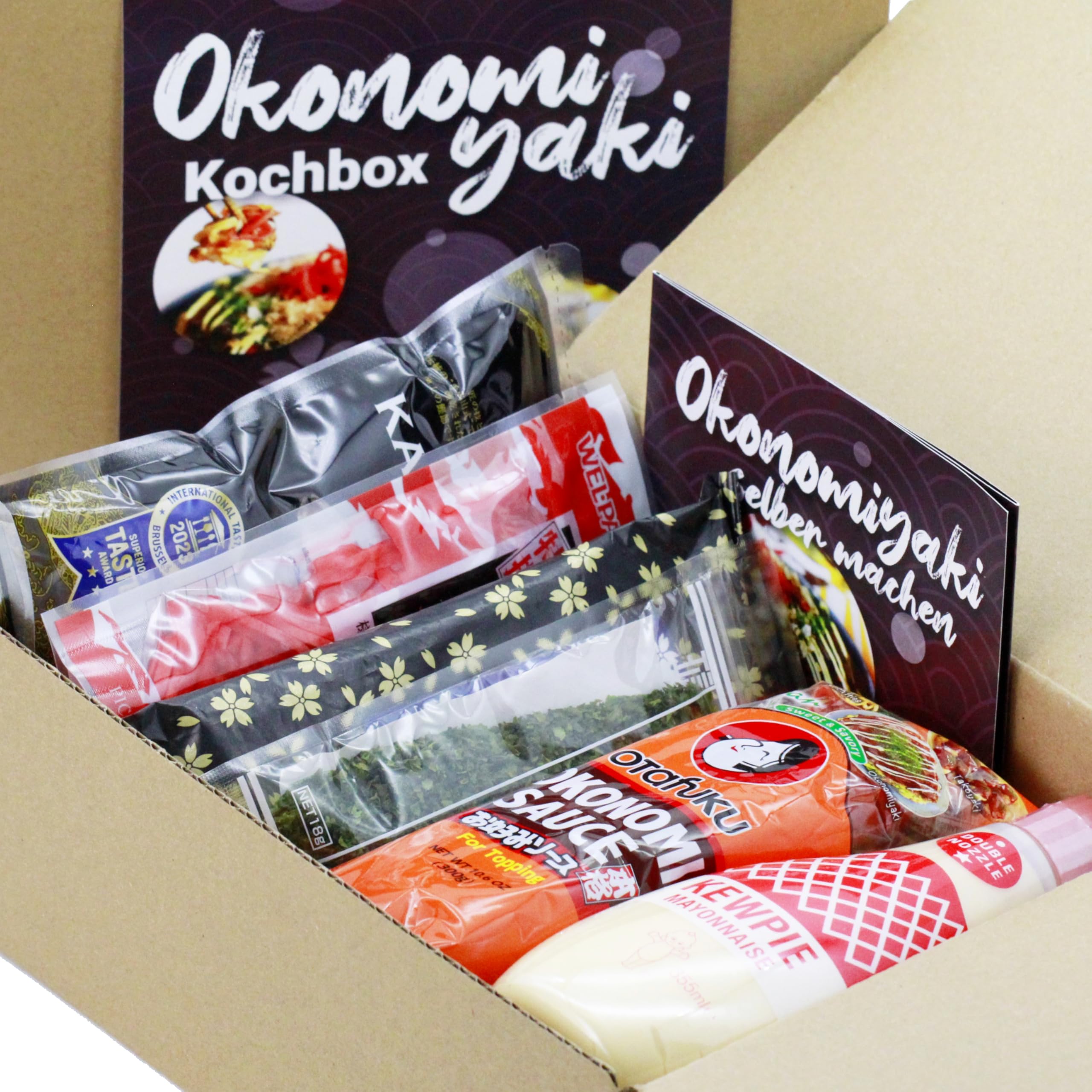 Okonomiyaki Kochset 7-teilig für japanische Pfannkuchen mit Anleitung