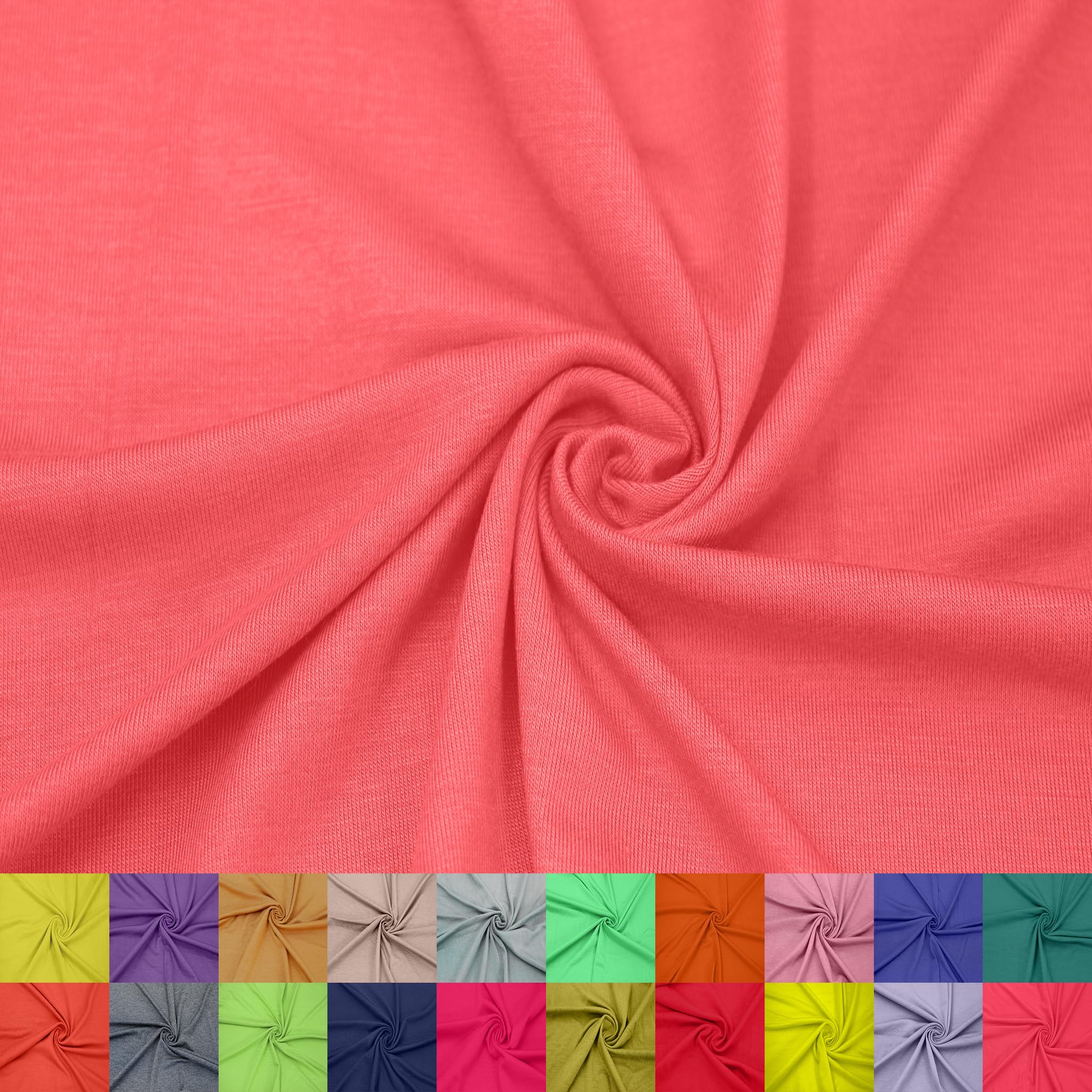 60" Wide Rayon Spandex Jersey Knit Fabric by The Yard - 4-Way Stretch, 200GSM, Medium Weight -Soft & Breathable - Apparel, Accessories, Maternity & Decorations — view 7