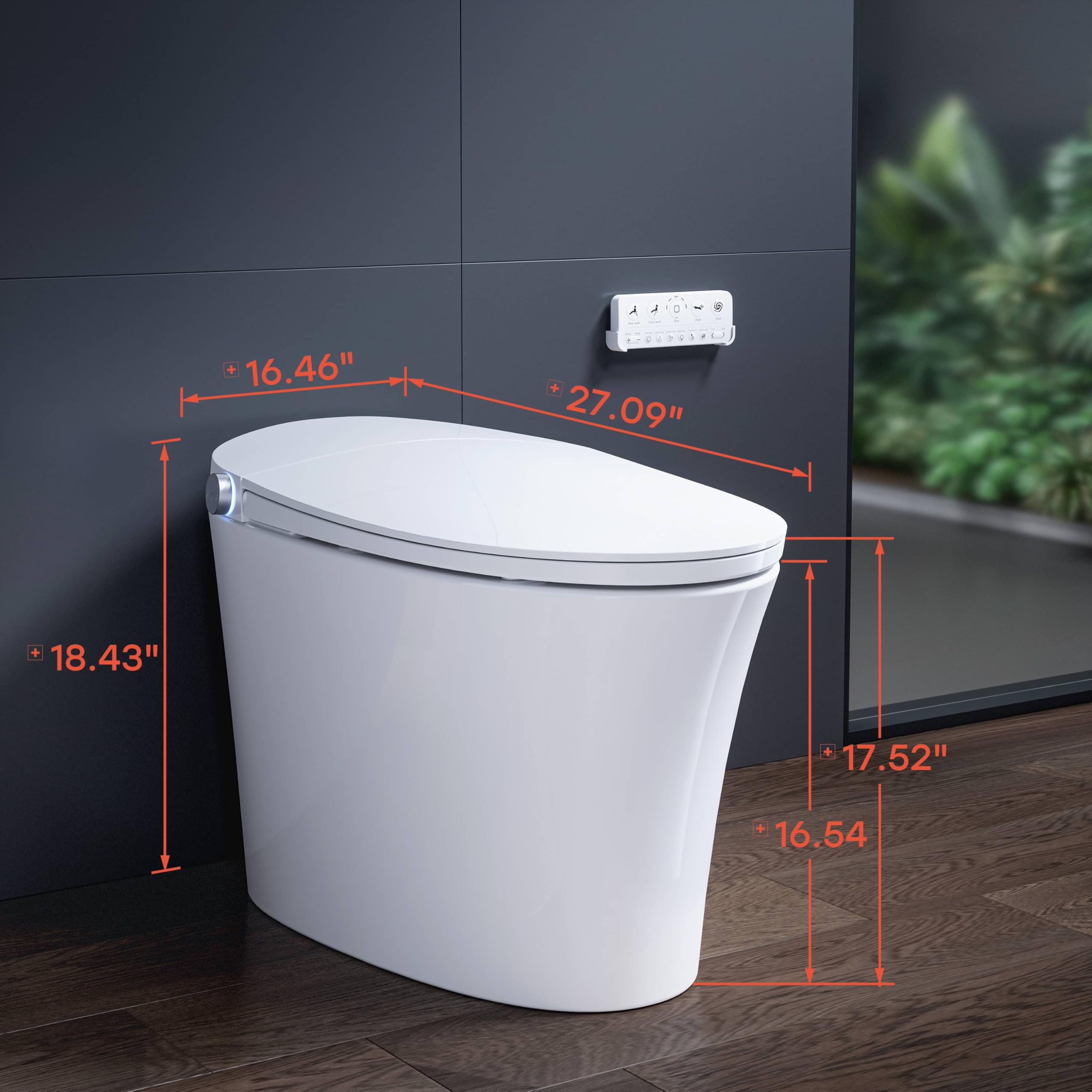 HOROW T33 Smart Toilet with Bidet, ADA Height, MAP 1000g Flush