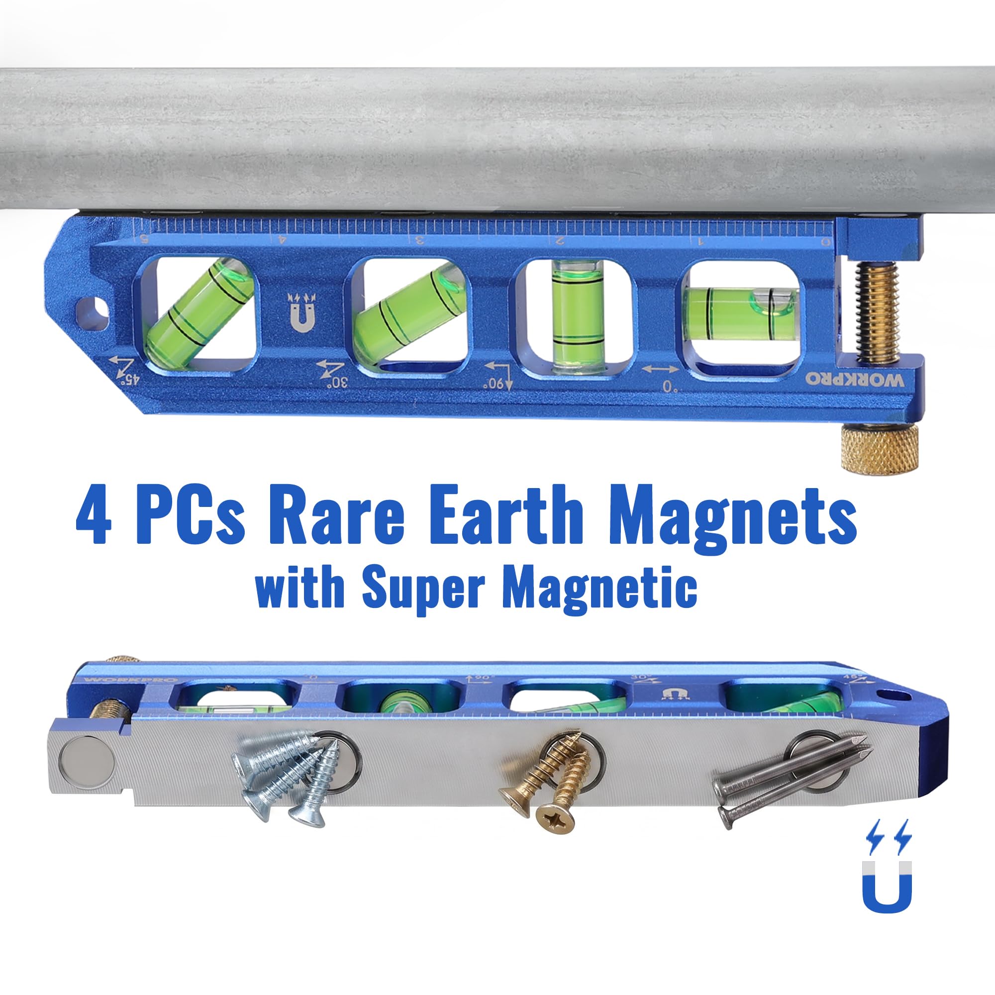 WORKPRO Magnetic Level - Accurate & Portable -4