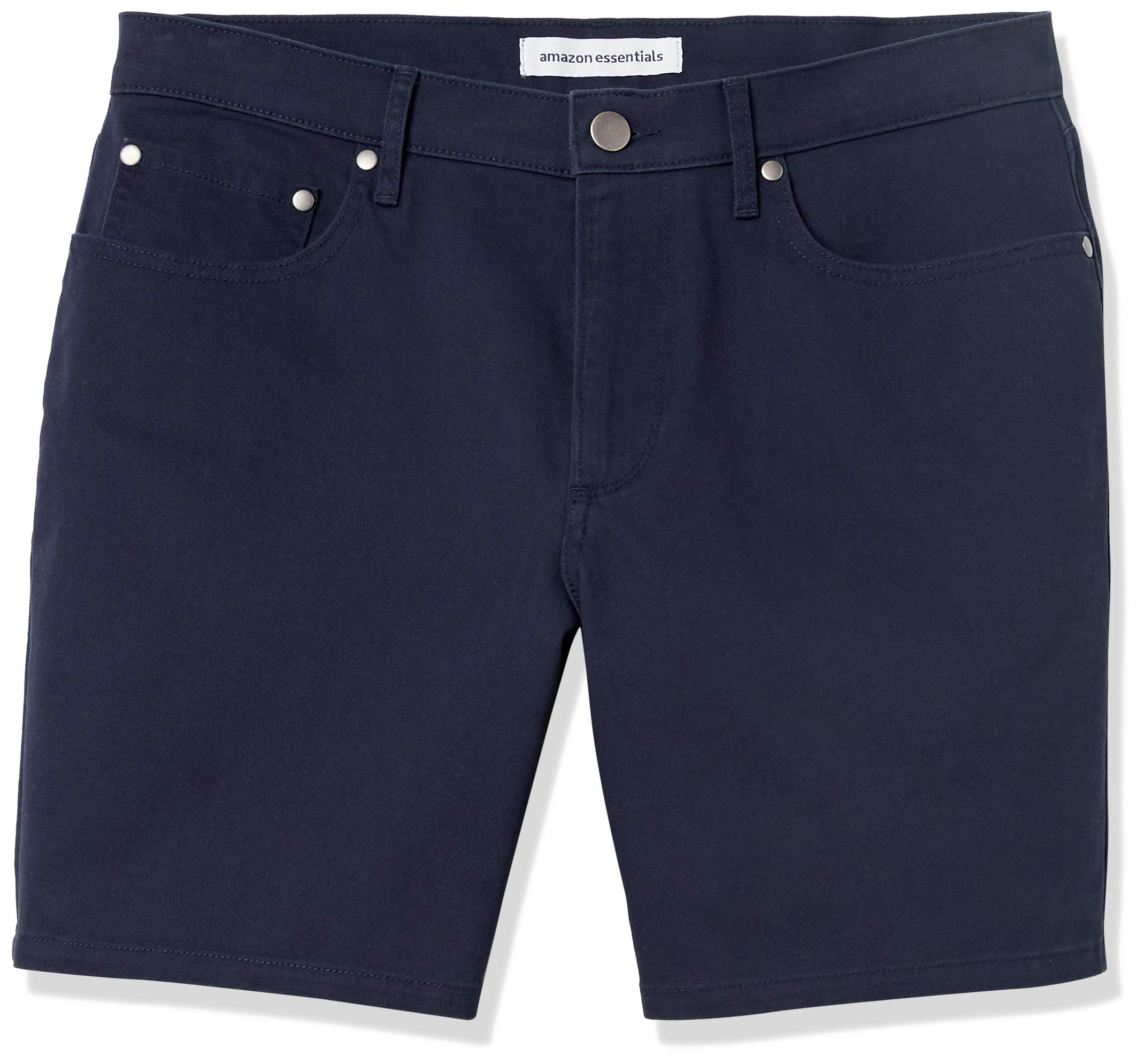 Amazon Essentials Pantalones Cortos Elásticos Corte Ajustado 5 Bolsillos Entrepierna 17,8cm Hombre