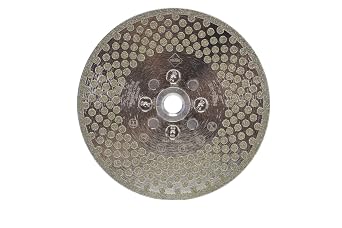 Diamond Blade for Cutting and Grinding ECD 4 1/2" 2IN1 SuperPro - Electroplated Continuous Rim Blade for Porcelain, Ceramic Tiles, Natural Stone - Reversible, Dual-Sided