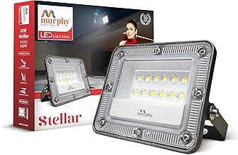 Murphy Stellar 10W LED Flood Light with 2-Year Warranty | Cool White | High Brightness Outdoor LED for Security, Landscape, Warehouse, Backyard | IP66 Waterproof | BIS Approved Pack of 1