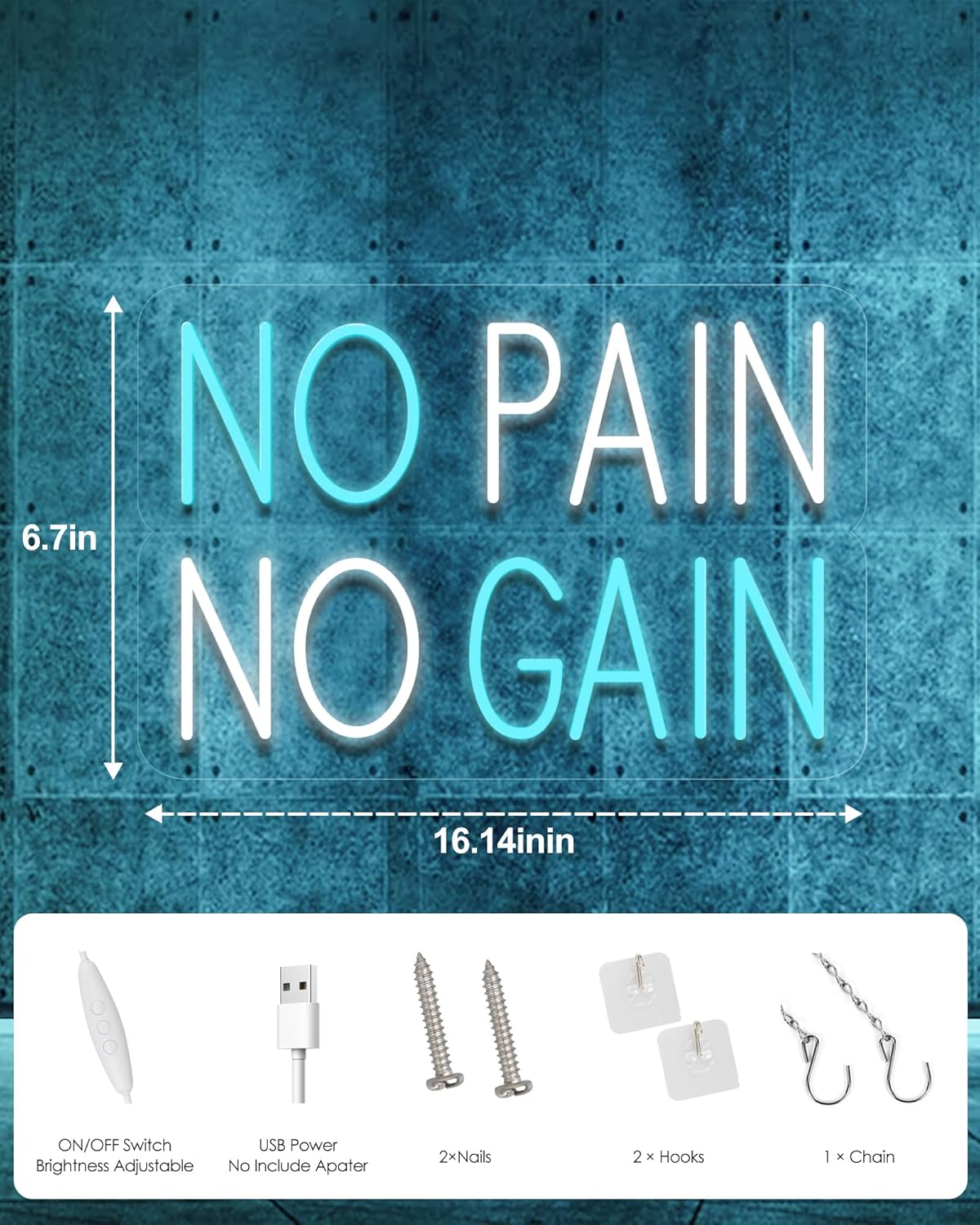 Ignite Your Space: The Ultimate NO PAIN NO GAIN Neon Sign Review