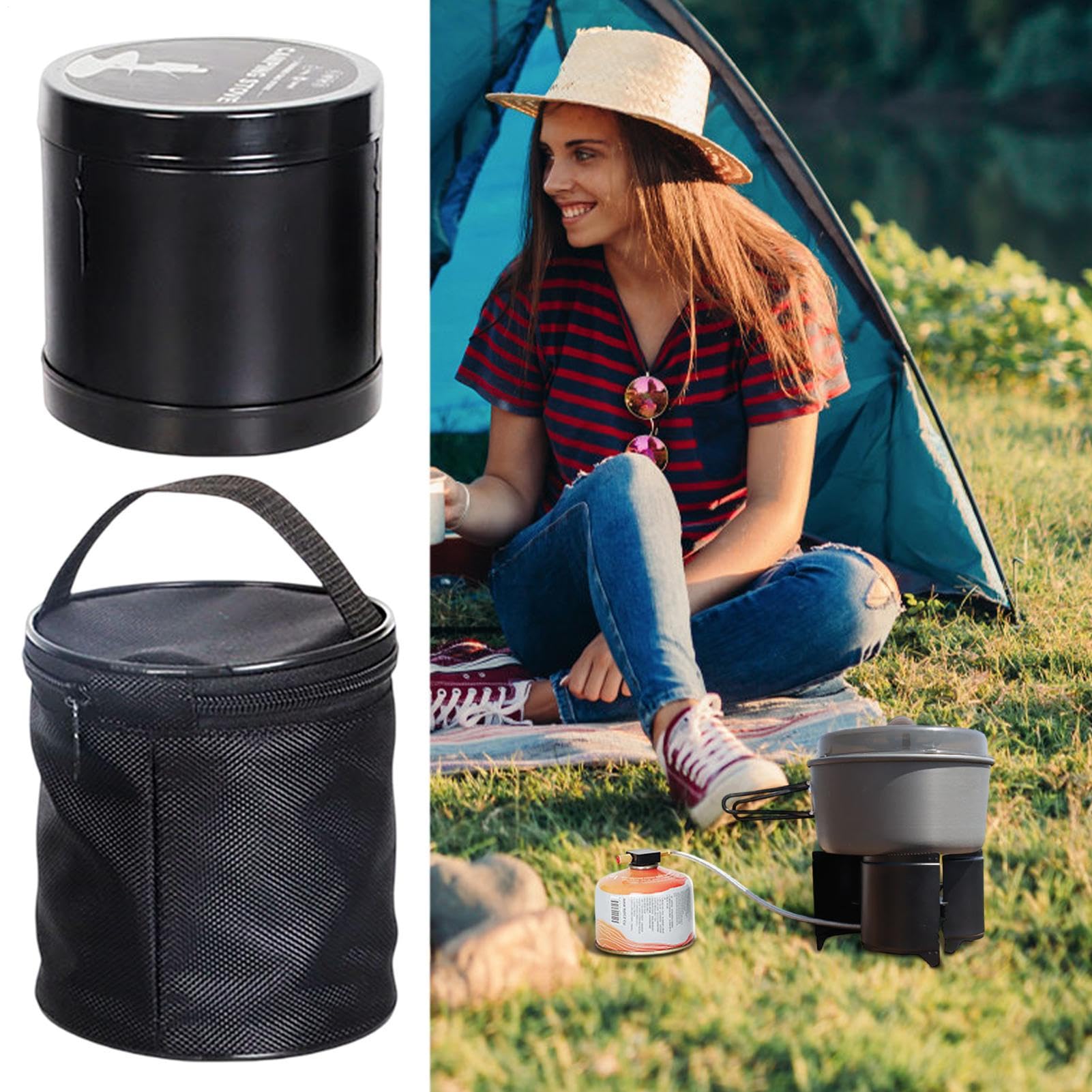 Piec Turystyczny 5000W Kuchenka Kempingowa Do Gotowania | Ceramiczny Odporny na Ciepło Składany Wiatroodporny Bezpieczny Czajnik do Grillowania, BBQ, Podróży Kamperowych i Survivalu
