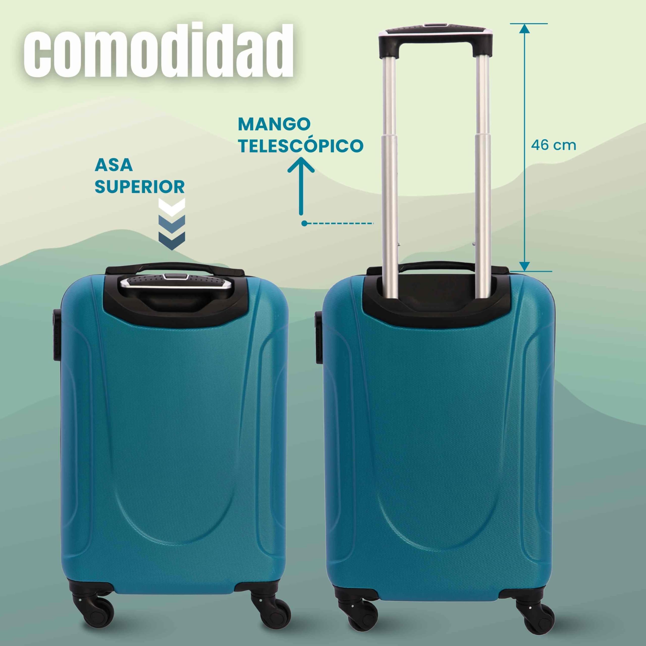 Coronel Tapioca - Maletas de Viaje Cabina - Maleta Cabina - Maletas de Viaje - Apta para Ryannair- Trolley Equipaje para Avion Resistente con 4 Ruedas de 360º y candado