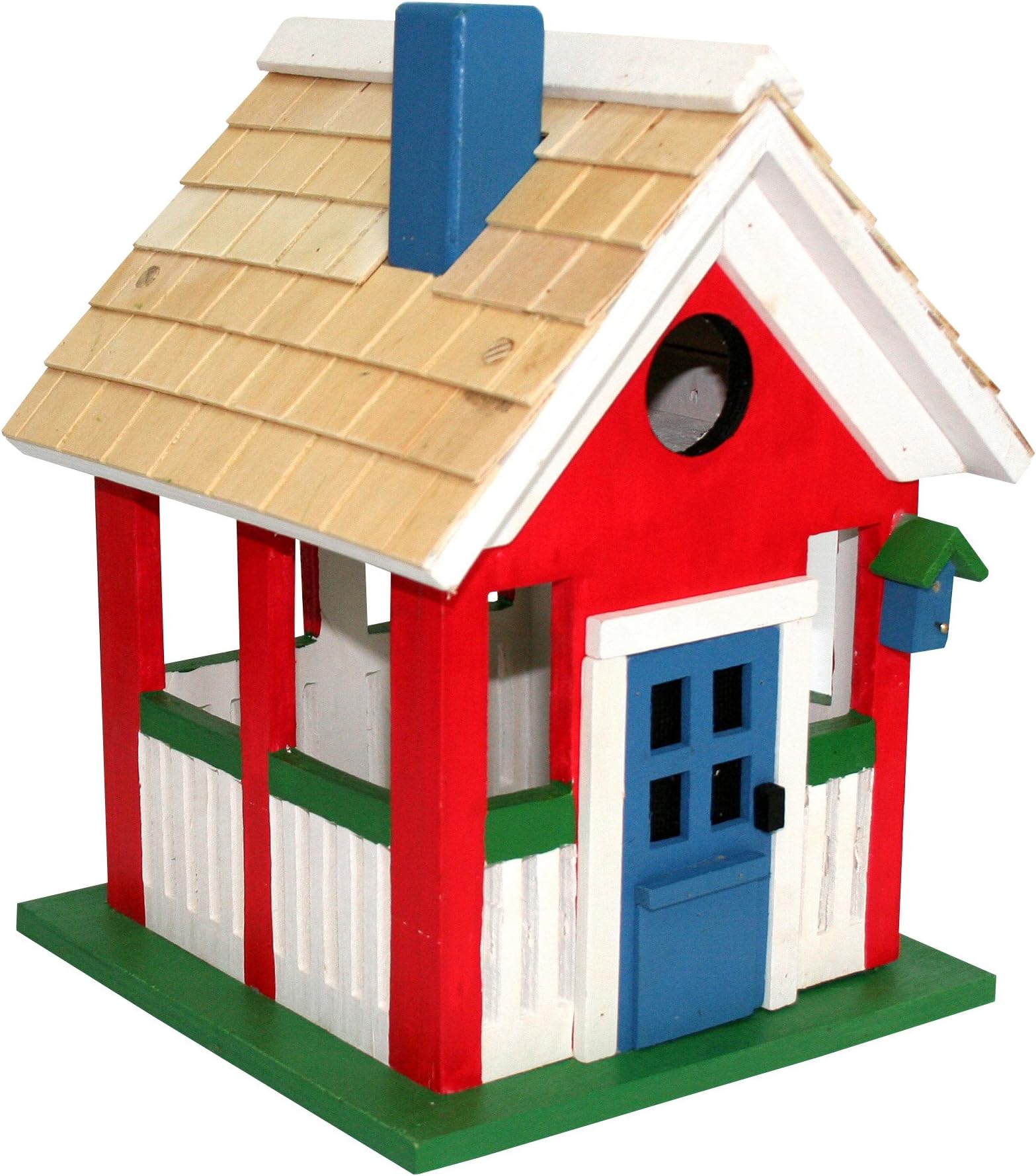 At The Shore 10-1/2-Inch Tall Bird Feeder, Red