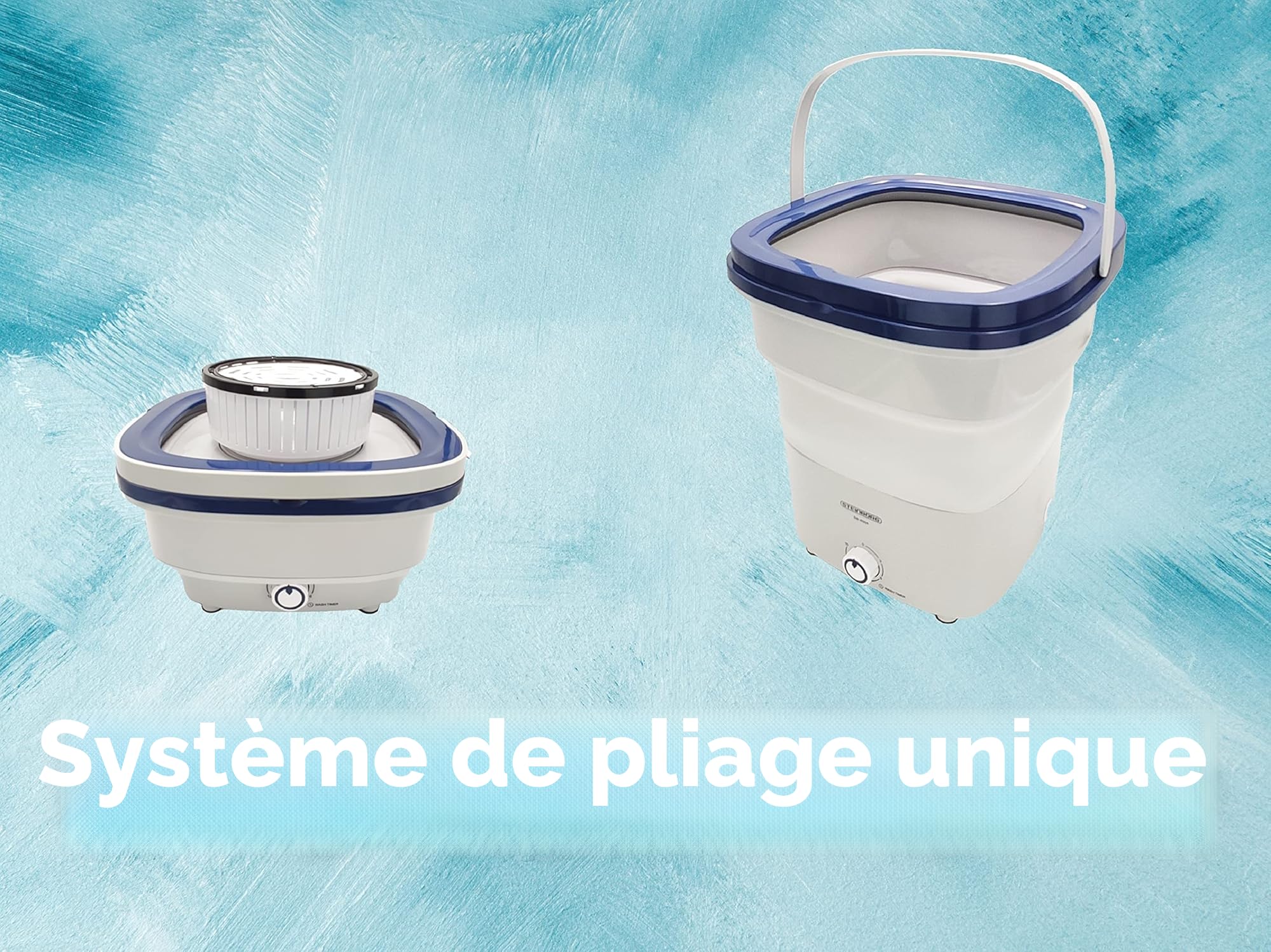 Mini machine à laver pliable 1,5 kg 135 W portable voyage camping