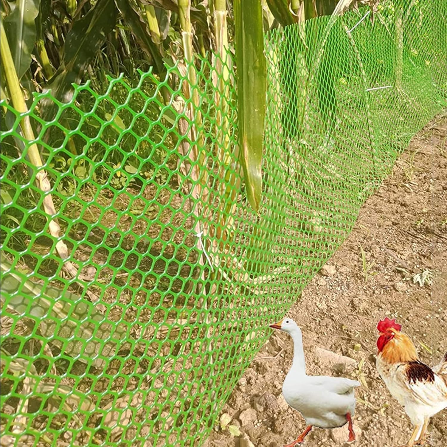 LILANAI Green Chicken Wire Fencing Netting, Garden Lawn