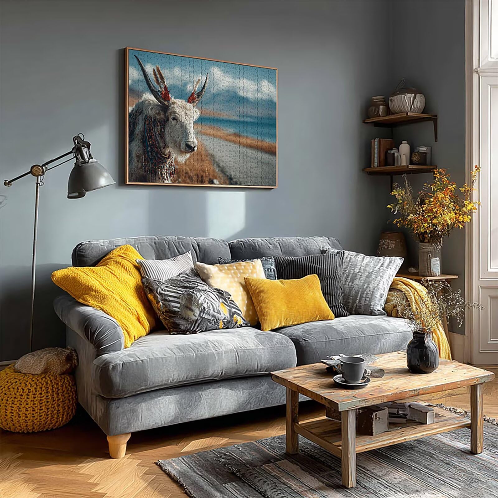 Puzzle 3000 elementów dla dorosłych, scena śnieżna, drewniane puzzle, 122 x 81 cm, części ściśle do siebie pasują, dla mężczyzn, kobiet, starszych seniorów, dekompresji, letnia dekoracja ścienna