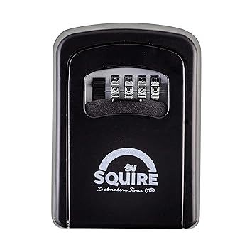 Squire Key Safe. High Security Key Lock Box for Internal and External Use. Weatherproof Wall-Mounted Recodable Key Storage Box (Key Keep 1)