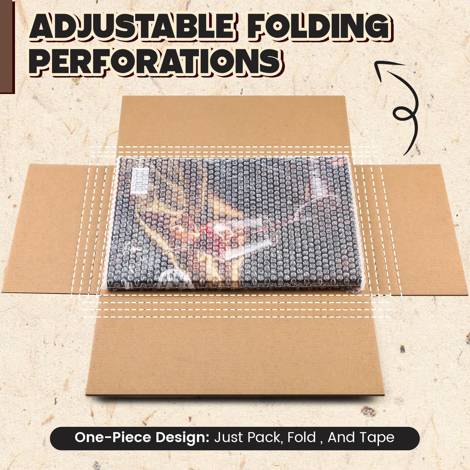 Fullhawl Paquete de 30 sobres de cómics corrugados con 30 bolsas de burbujas, caja de envío de cómics, caja de fotos de cartón fácil de plegar para embalaje por correo, altura ajustable (negro, 7.8 x