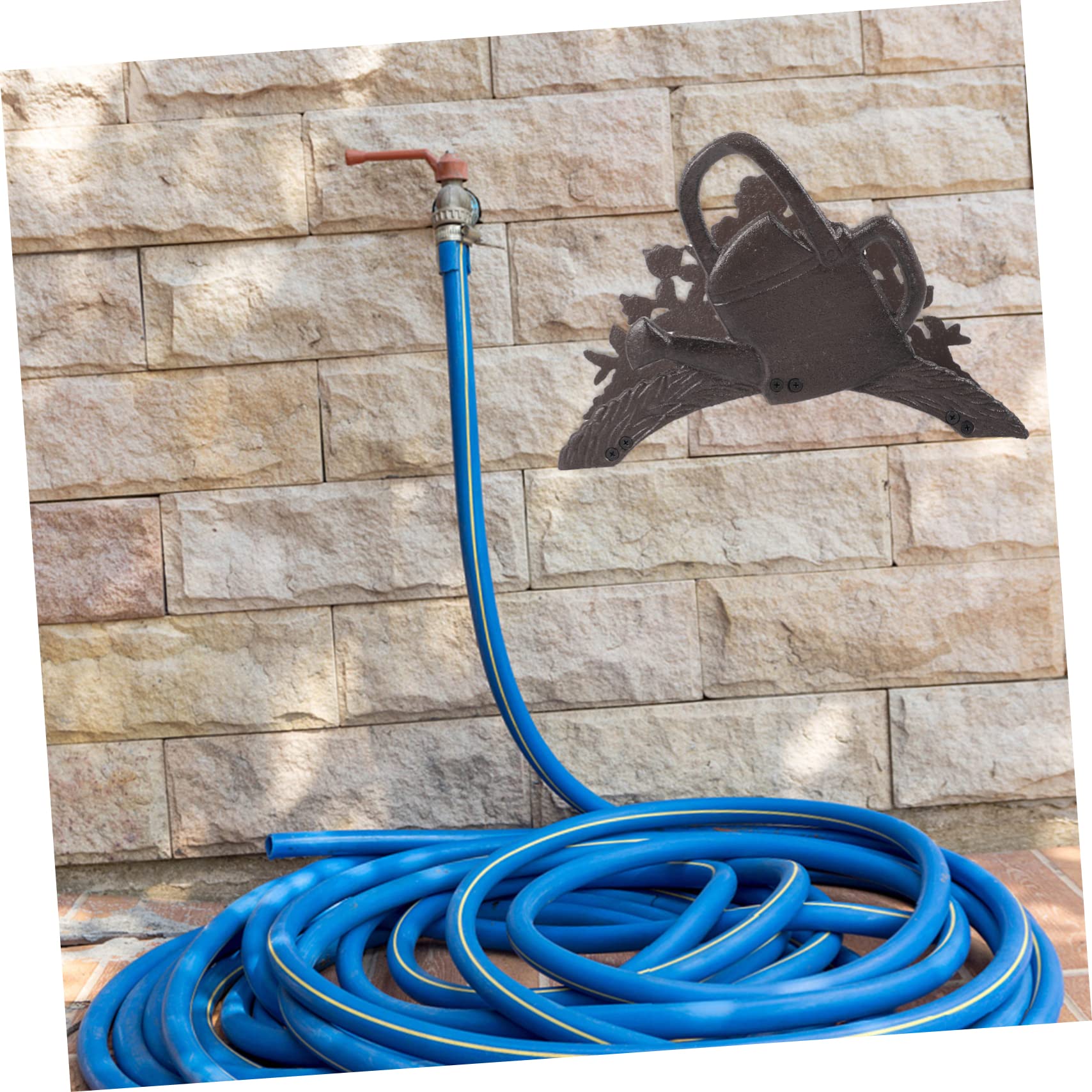 Support Mural pour Tuyau D'arrosage en Fonte, Porte-eau de Jardin
