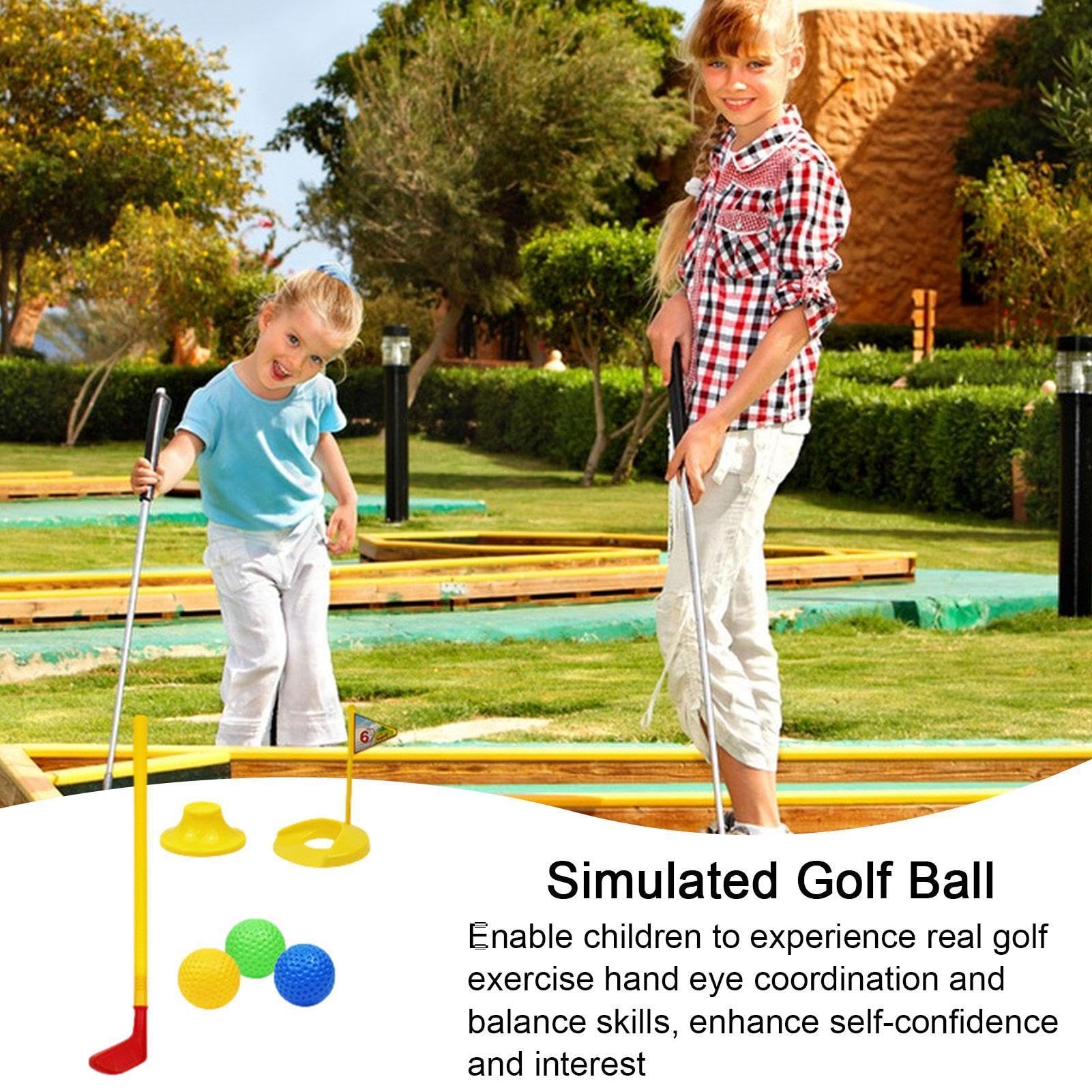 Juego de Golf para niños pequeños | Juego de Juguetes de Golf portátil para niños - de Juguetes de interacción Entre Padres e Hijos para pequeños, para césped, jardín, Patio