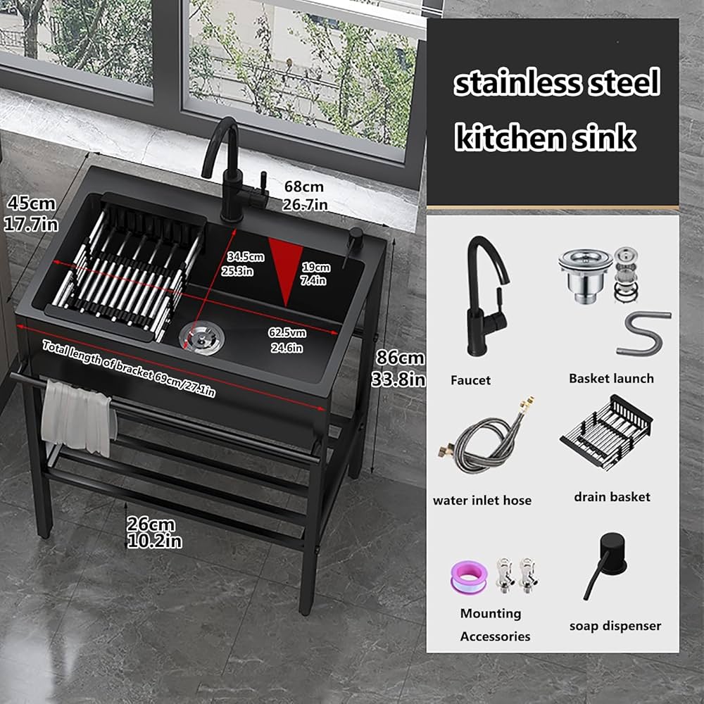 トリミング用 洗い場 Amazon.co.jp: 業務用 シンク 1槽式 フリースタンディング