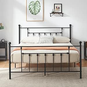 VECELO Queen Size Metal Bed Frame