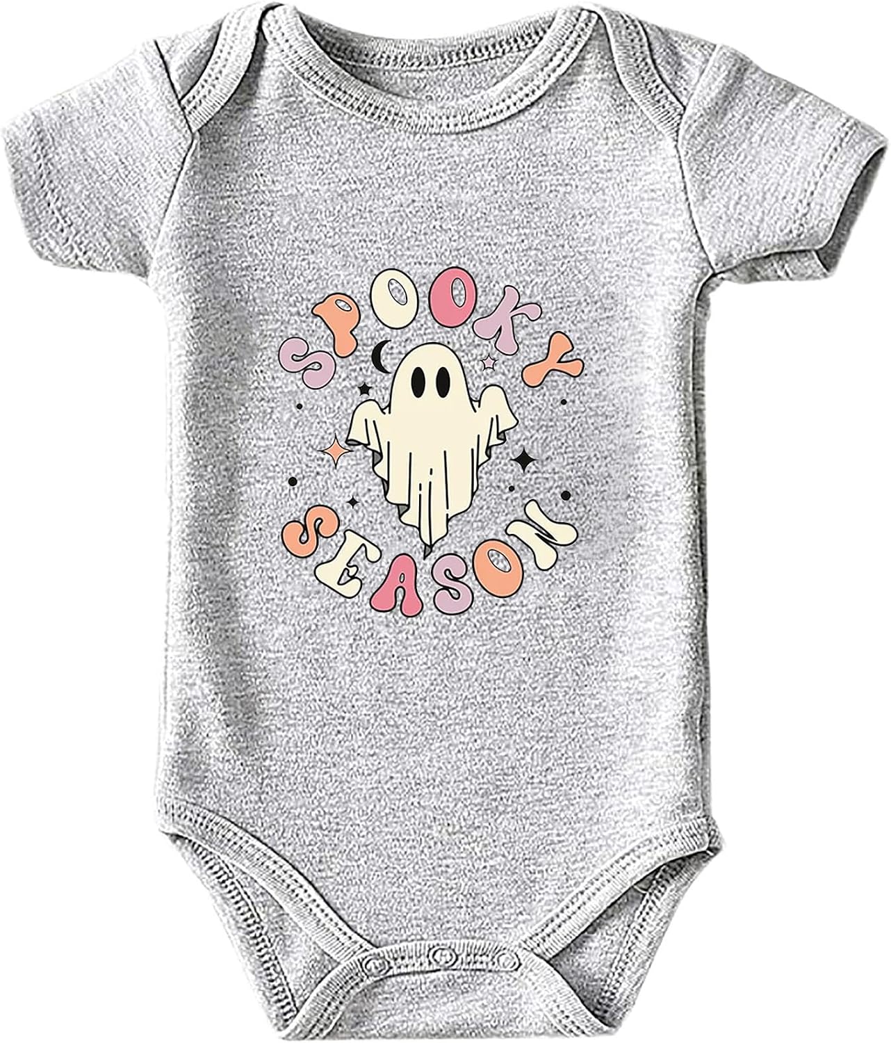 Halloween Spooky Season Funny Baby Bodysuits Little Boo Ghost Outfit Clothes