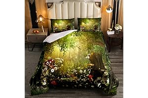 Erosebridal Daisy Leaves Sunset Nature Comforter Set