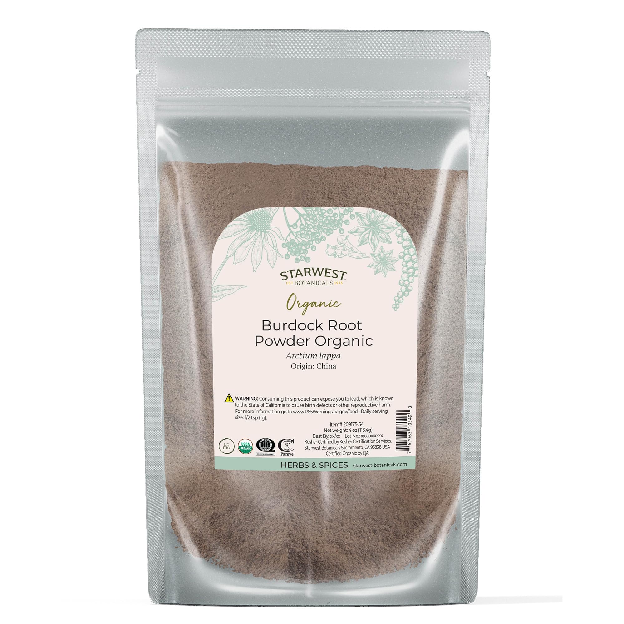 Amazon.com: Starwest Botanicals Burdock Root Powder Organic