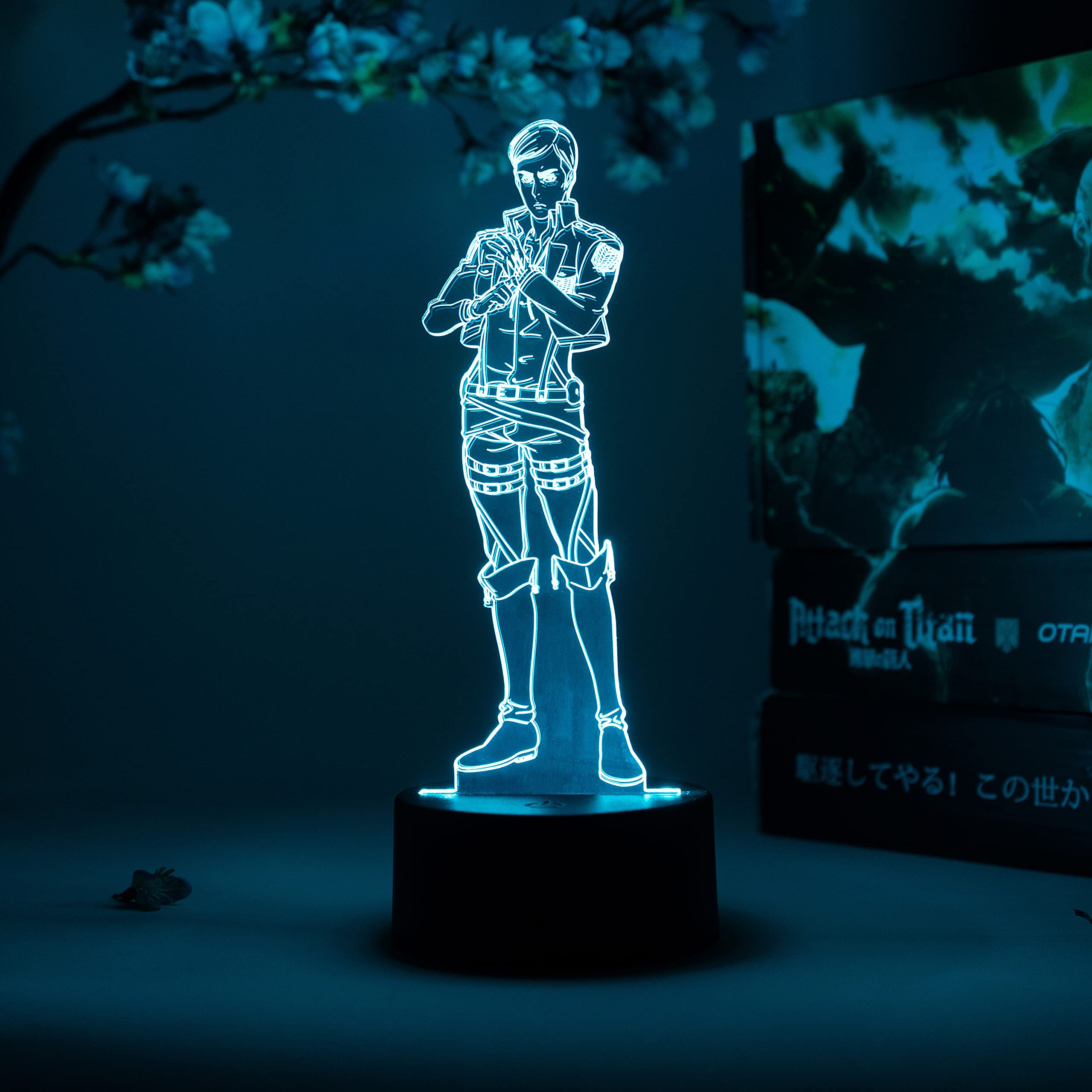 Erwin Smith Otaku Lamp – Attack on Titan – Anime Lamp Figure Night Light, 16 Color RGB LED – Remote,
