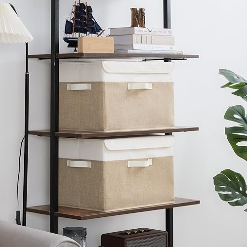 Miniatura 2 de GRANNY SAYS Cajas de almacenamiento con tapas, contenedores de almacenamiento decorativos, cestas para estantes, almacenamiento y organización de