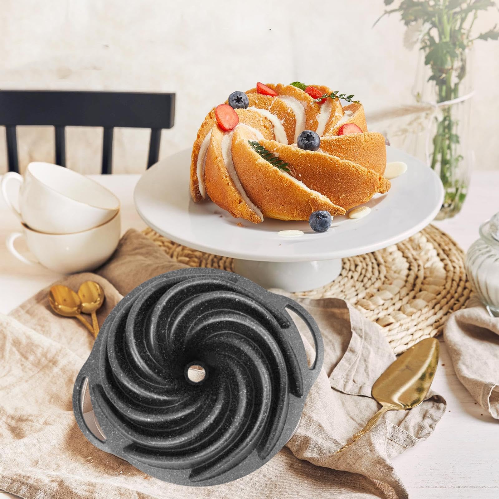 Amagogo Kuchenform Aus Aluminiumlegierung, Antihaftbeschichtet, Praktisch Und Leicht zu Reinigen, Backform Speziell für Feste Und Valentinstag, Style D