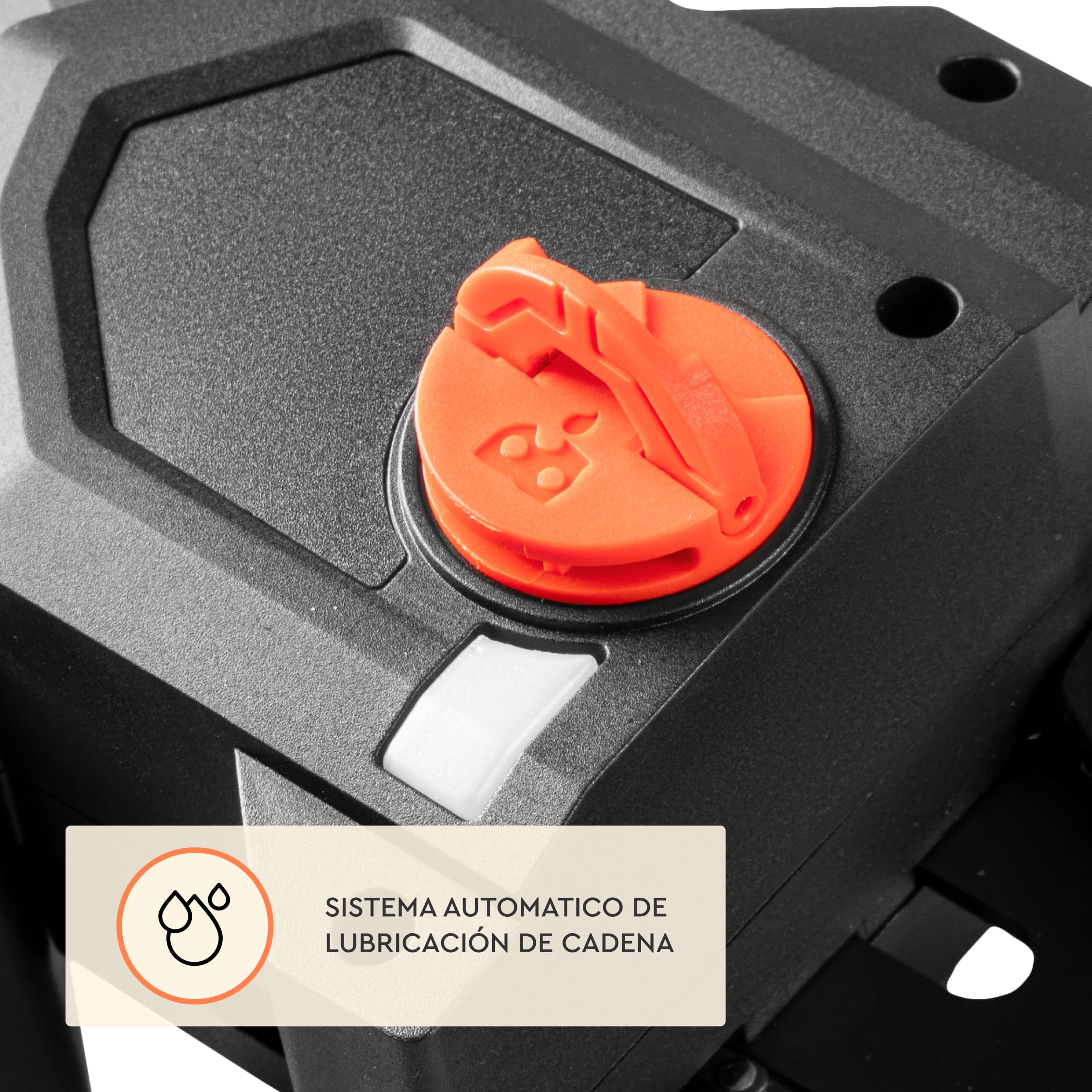 Mini Motosierra Batería DMS-201BC - Motor Brushless 20V, 4.400 RPM - Motosierra Eléctrica Pequeña Compacta, Guía 16 cm, Cadena 7,5 m/s, 1,2Kg, Tensado Sin Llave - Batería 6Ah y Cargador - Por Dnipro-M