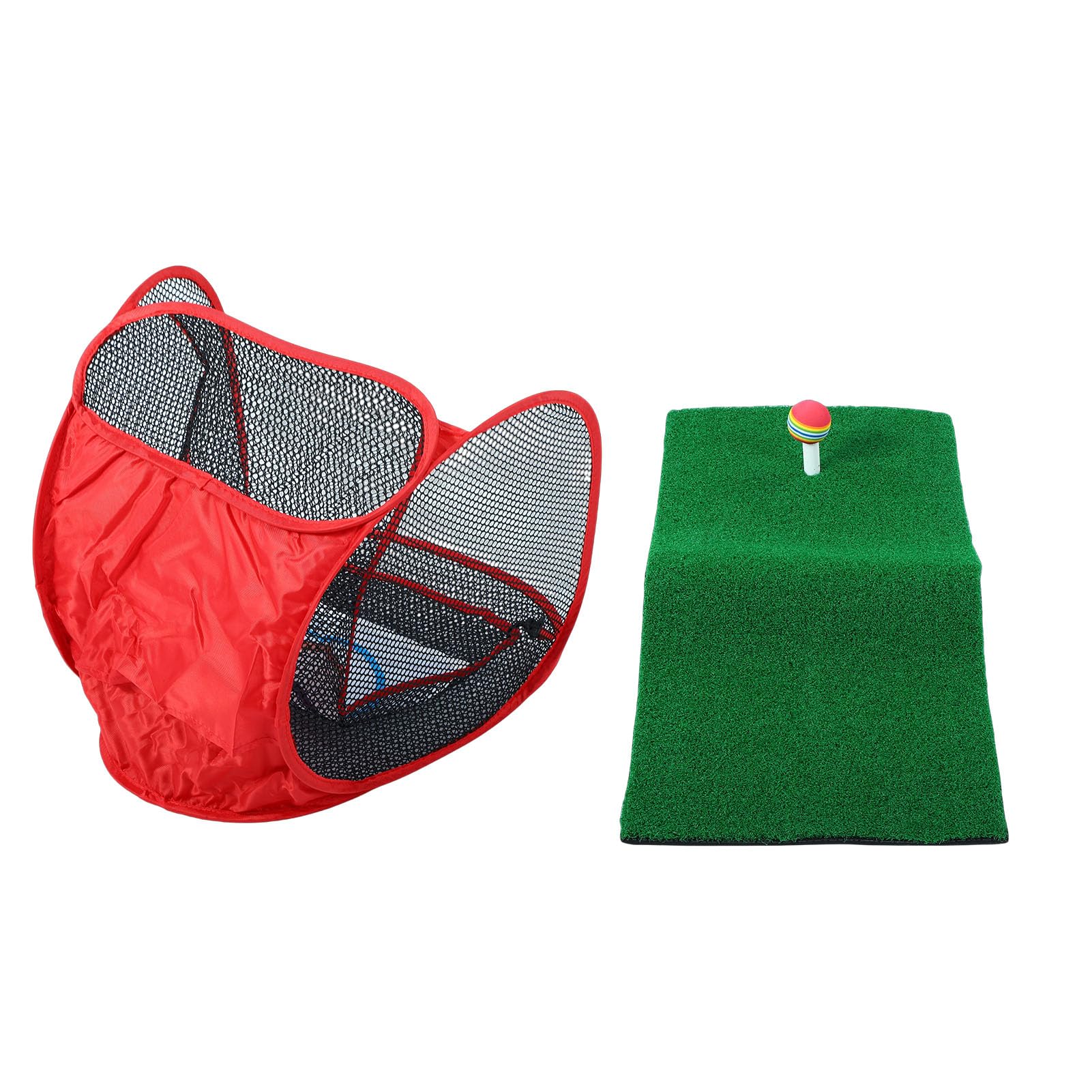 Annadue Juego de Práctica de Astillado Instantáneo Portátil con Bolas de Tapete de Césped para Todos los Niveles de Habilidad, Diseño a Prueba de Desgarros