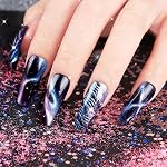 Clara Colors Cat Eye Gel Nail Polish Set of 12 Colors Magnetic Nail Polish Set Holographic Glitter 9D Galaxy Series Cat Eye Gel Polish Set with 2 Magnet Stick for Home DIY Soak Off UV LED Manicure Nail Salon