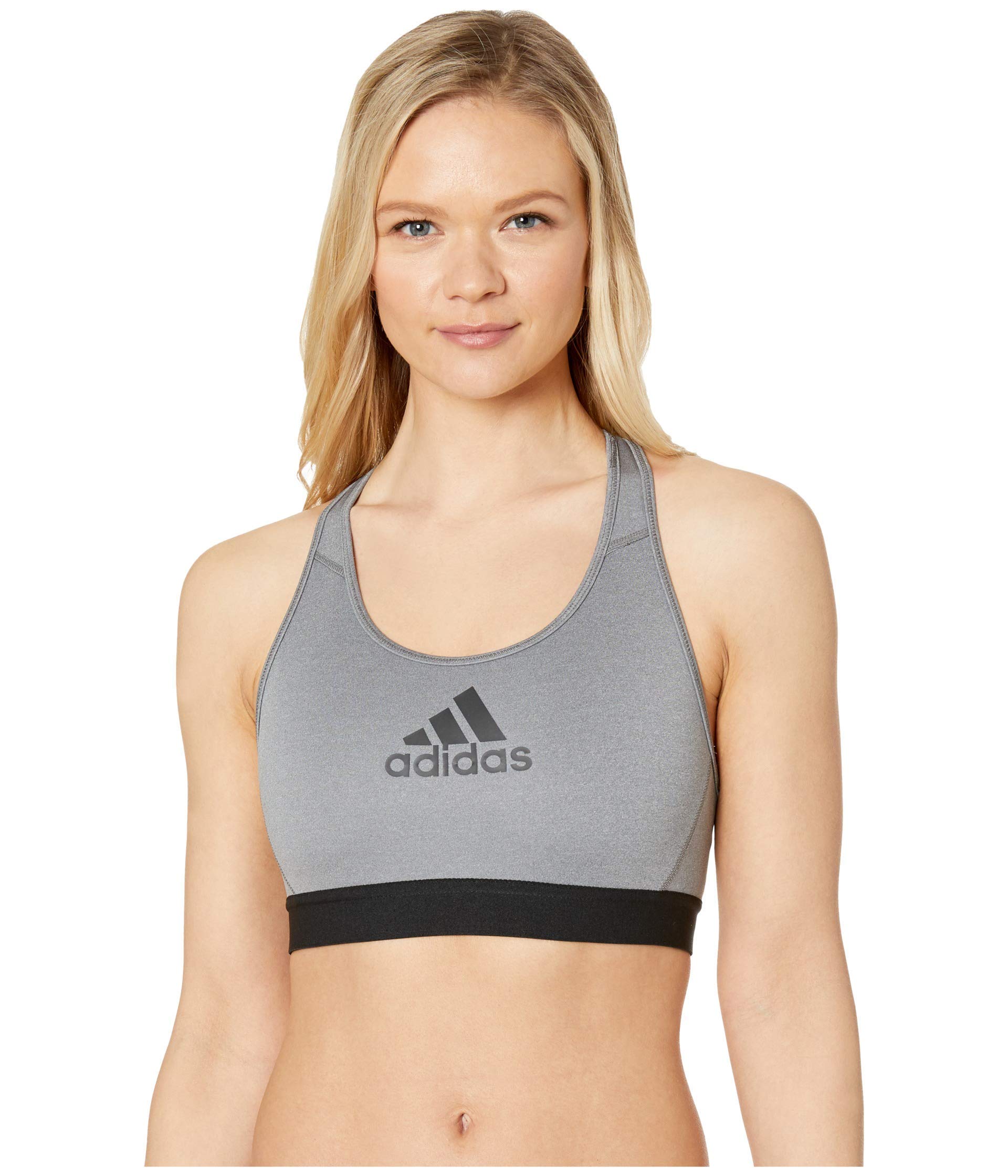 adidas Womens Drst Ask Sports Bra Training Casual Casual - Grey